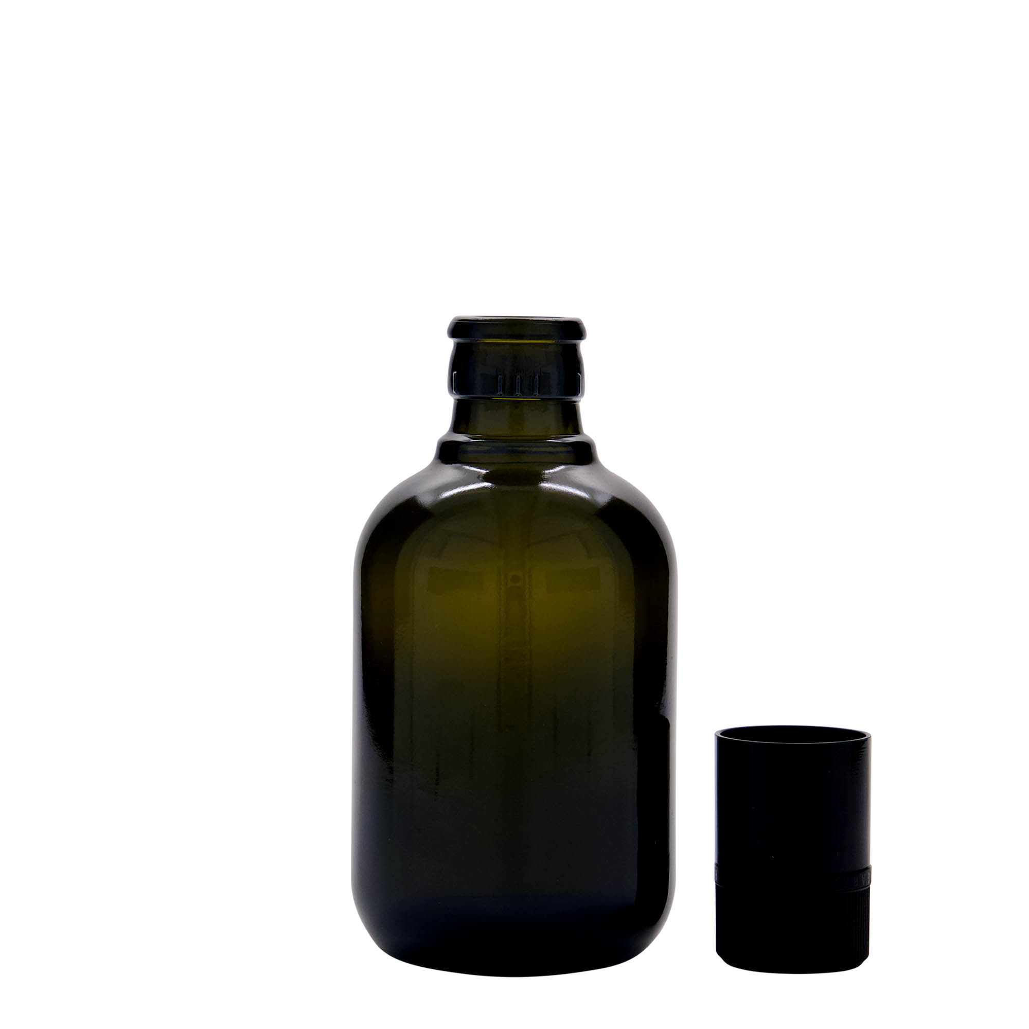 250 ml eddik-/oljeflaske 'Biolio', glass, antikkgrønn, åpning: DOP