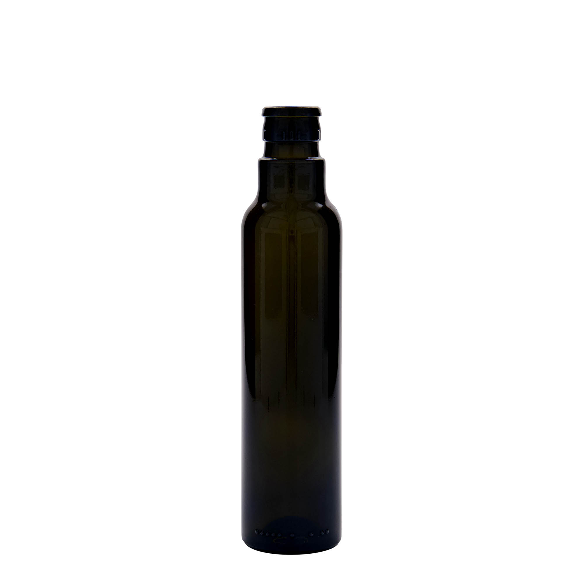 250 ml eddik-/oljeflaske 'Willy New', glass, antikkgrønn, åpning: DOP
