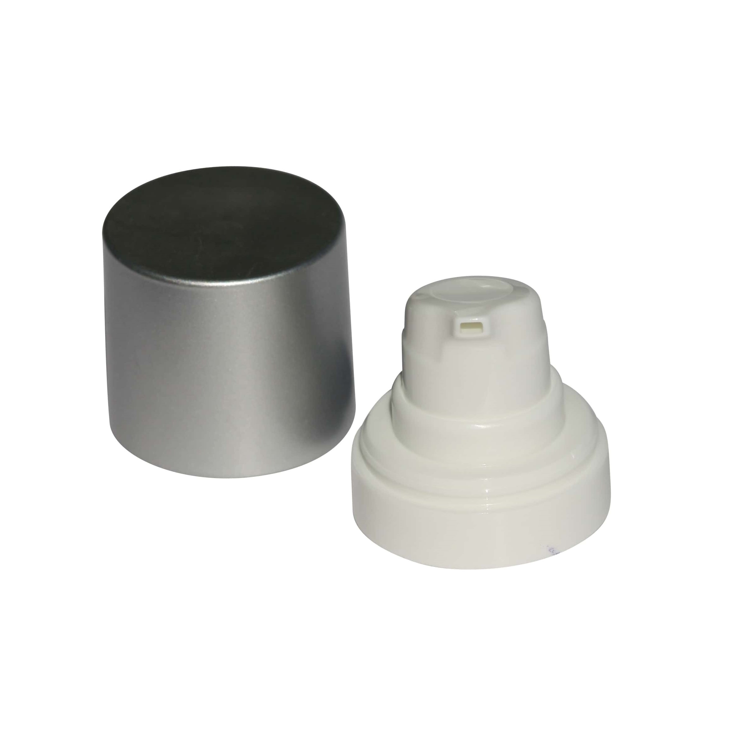 Airless Dispenser pumpehode "Micro", PP-plast, sølv