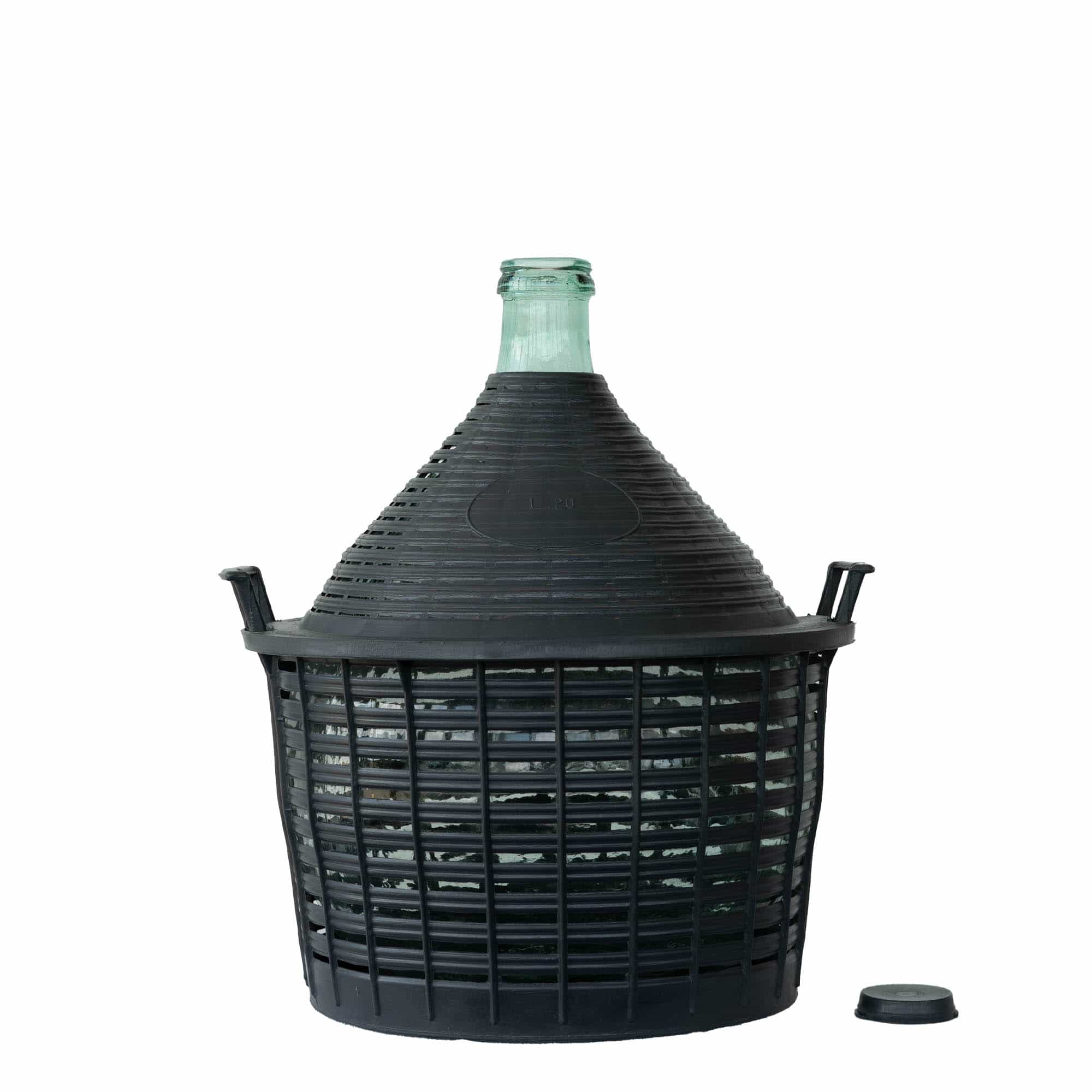 20 l ballongflaske med smal hals, glass, åpning: påleggslokk