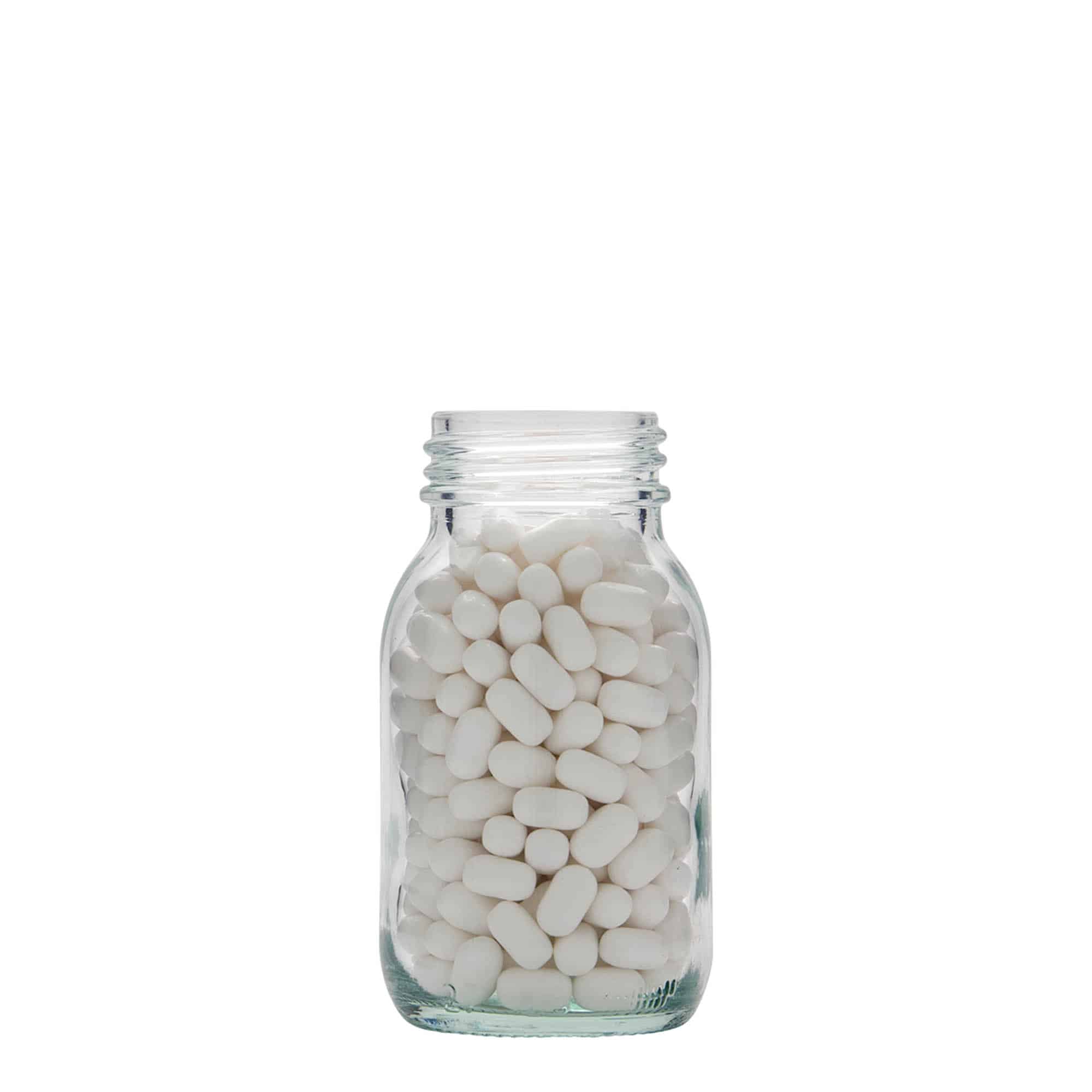 125 ml vidhalset glass, åpning: DIN 40