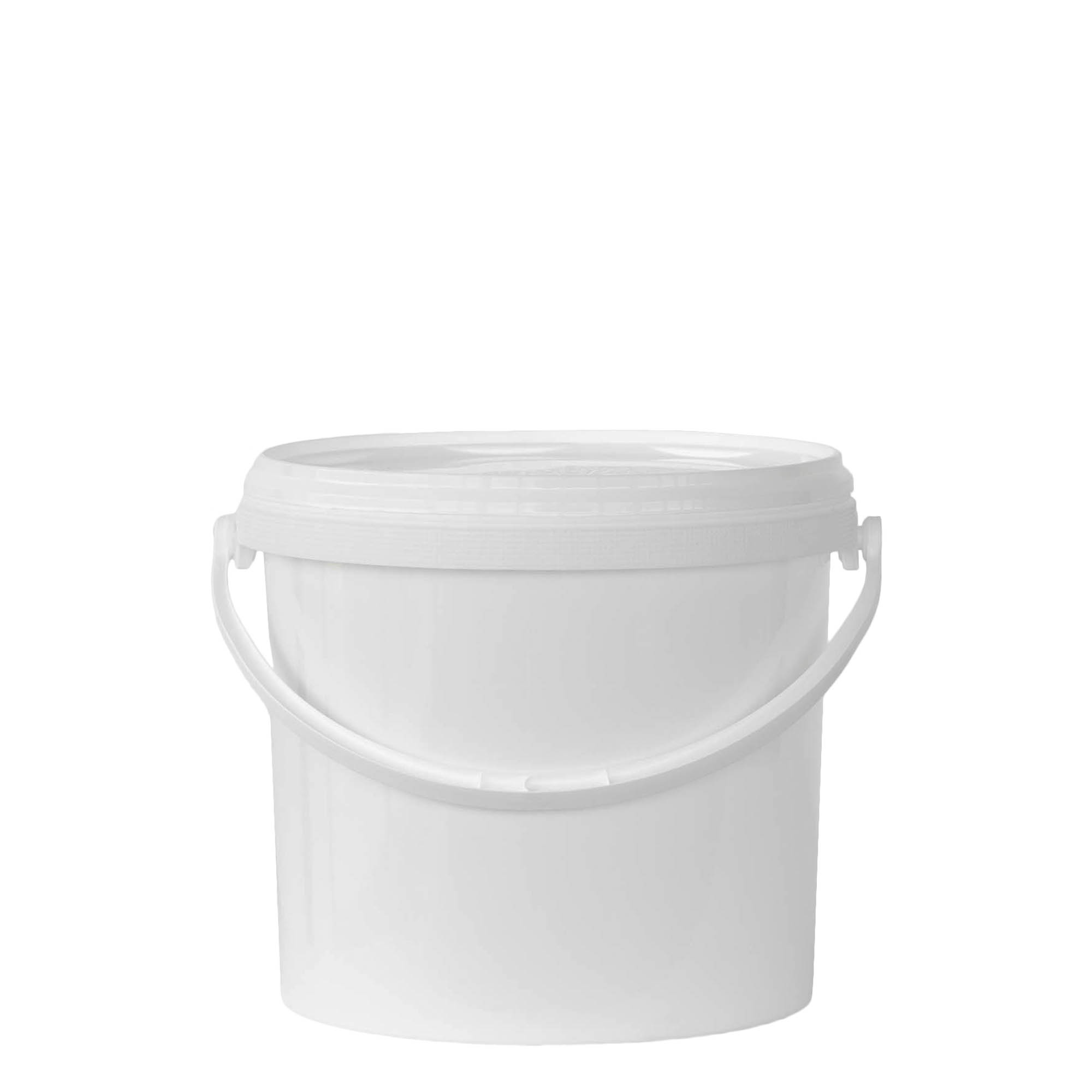 5 l bøtte, PP-plast, hvit