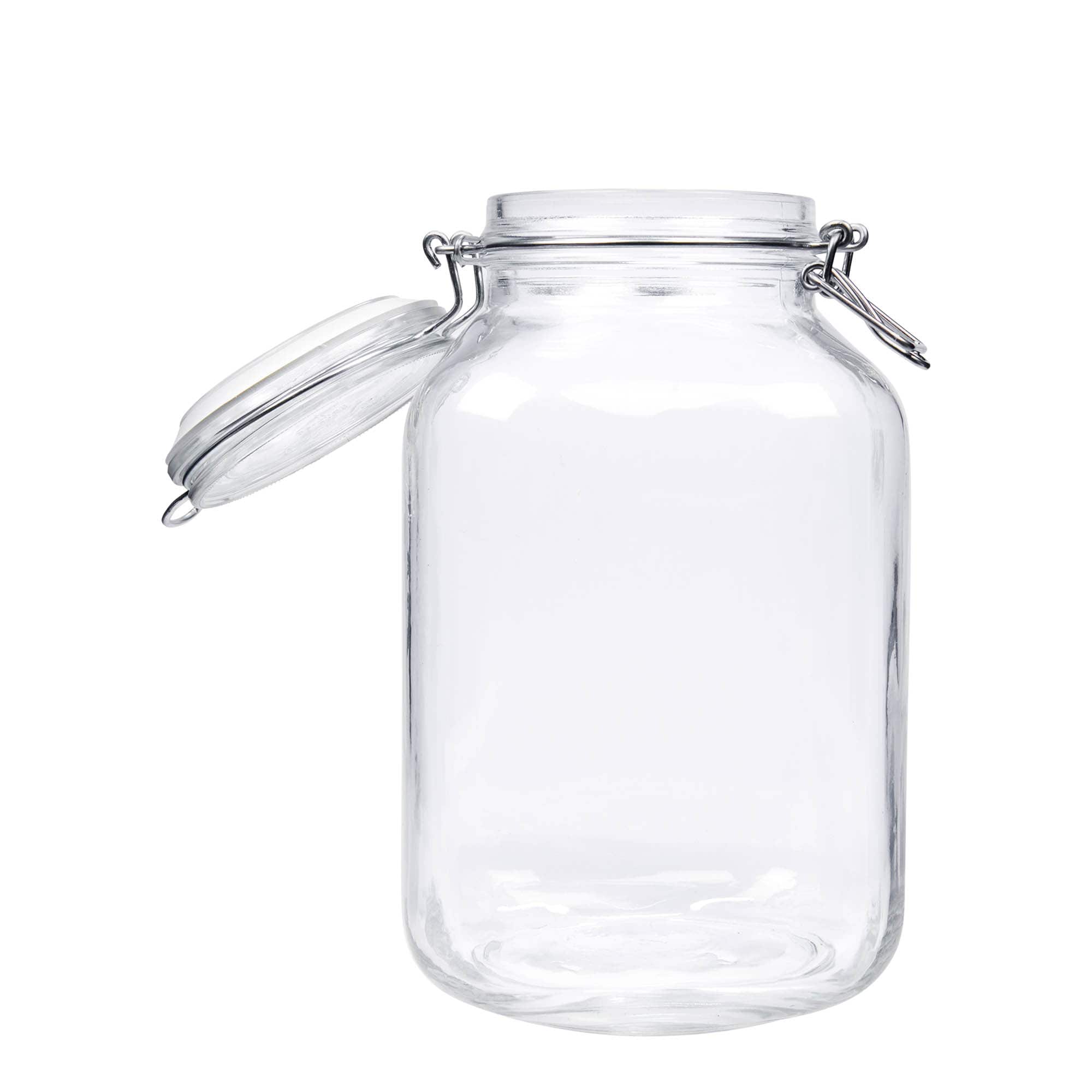 3000 ml bøyleglass "Fido", kvadratisk, åpning: Bøylelokk