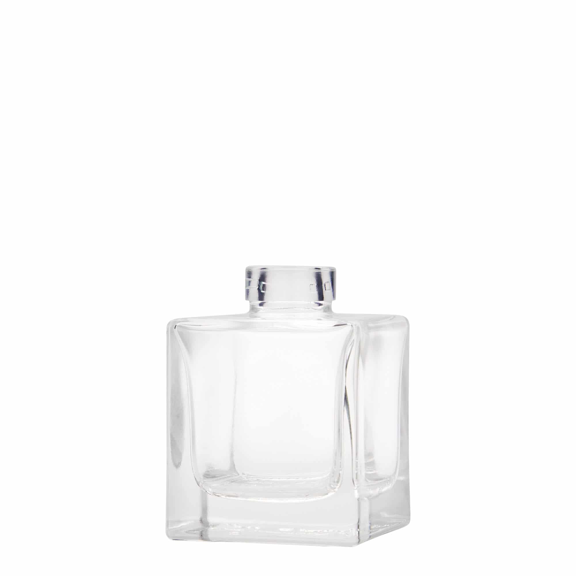 100 ml glassflaske "Cube", kvadratisk, åpning: Kork