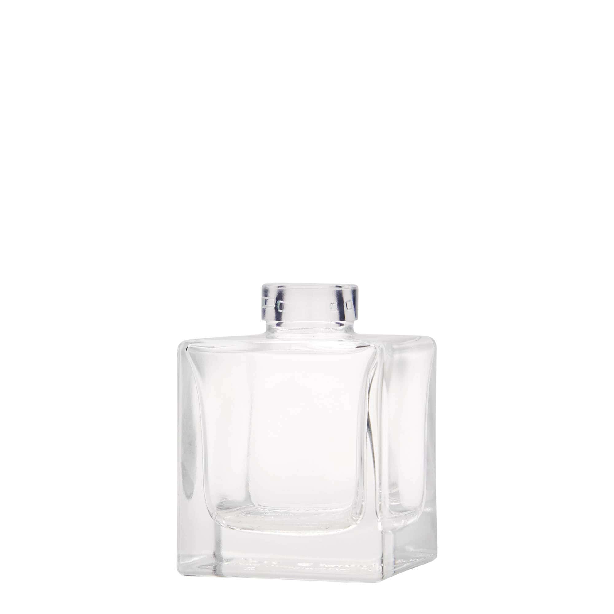 100 ml glassflaske 'Cube', firkantet, åpning: kork
