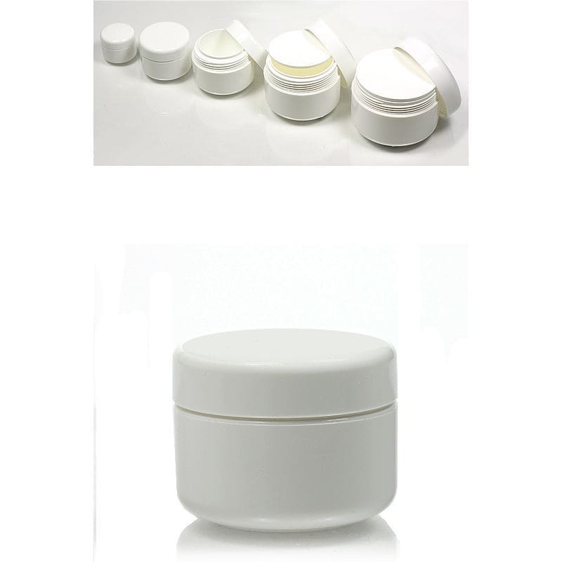 30 ml plastboks "Bianca", PP, hvit, åpning: Skrulokk