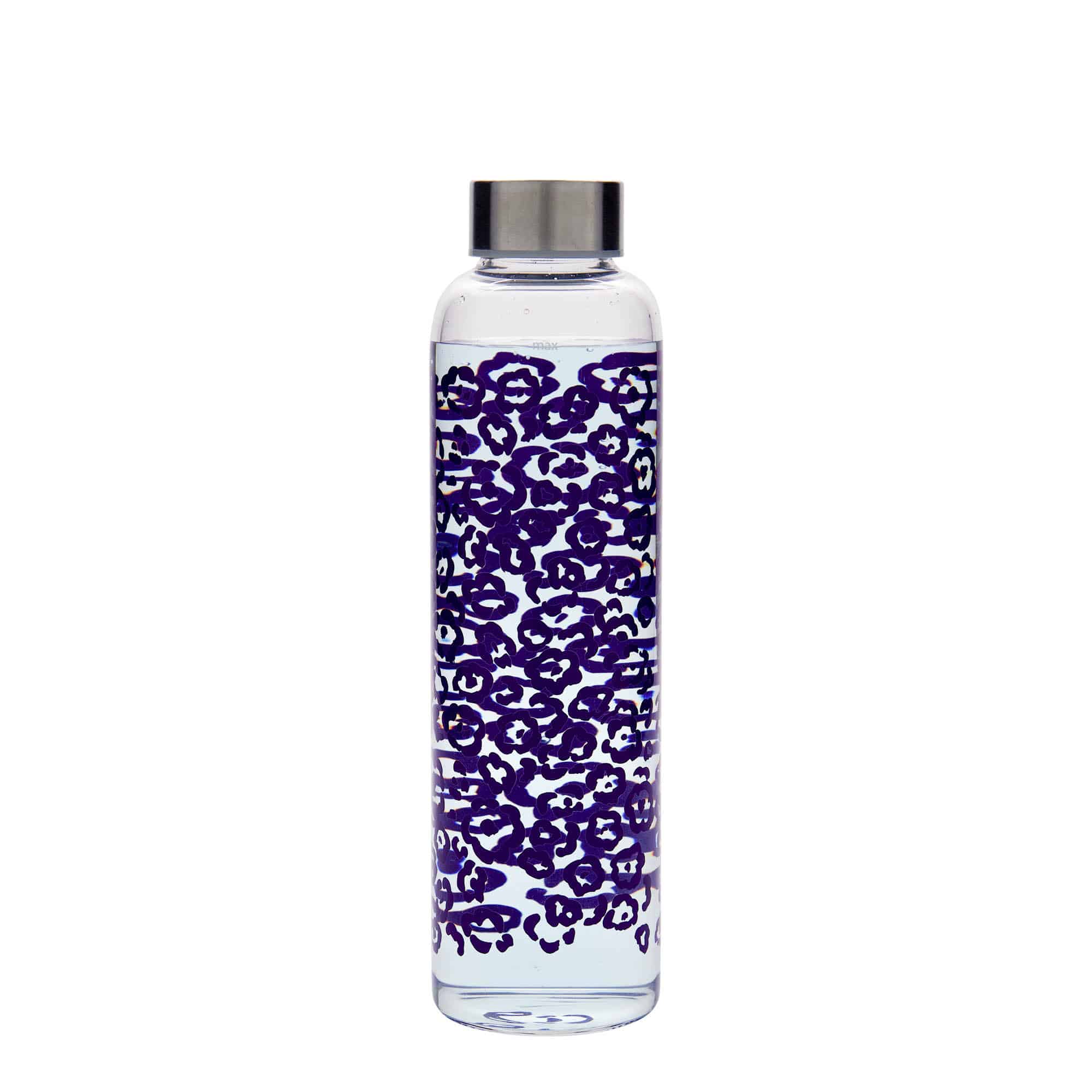 500 ml drikkeflaske "Perseus", motiv: Lilla blomster, åpning: Skrulokk