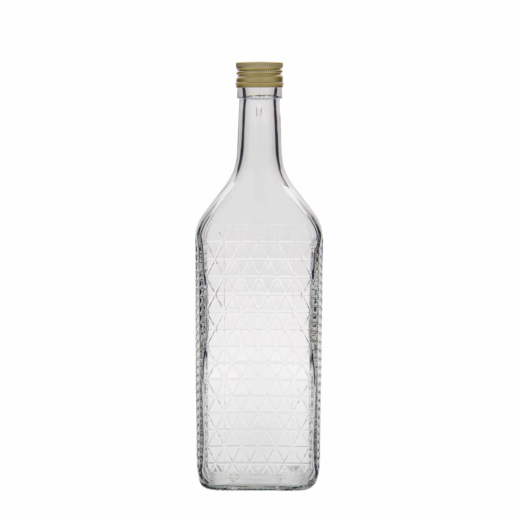 700 ml glassflaske "Caruso", firkantet, åpning: PP 31,5