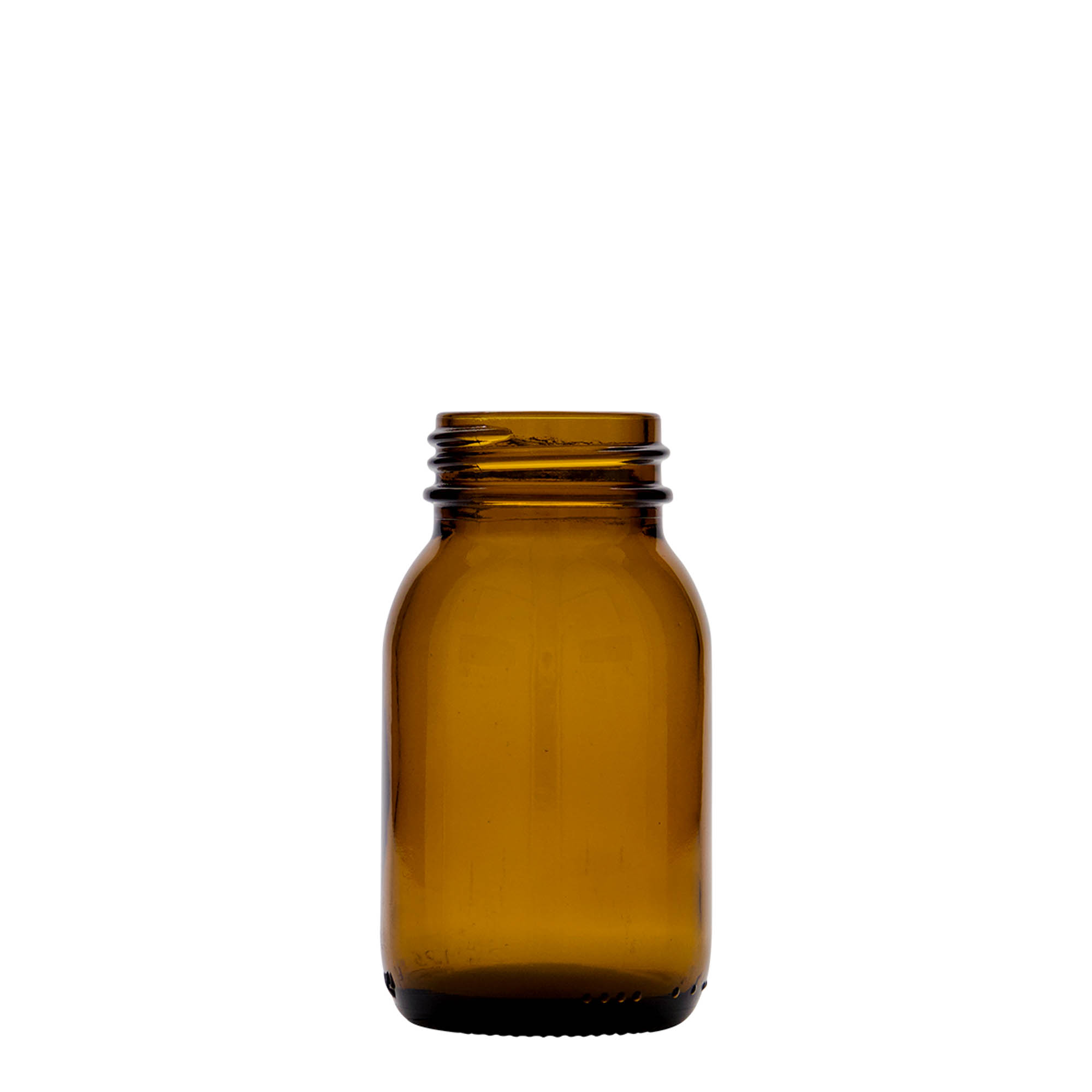 125 ml bredhalsglass, brunt, åpning: DIN 40 125 ml bredhalsglass, brunt, åpning: DIN 40