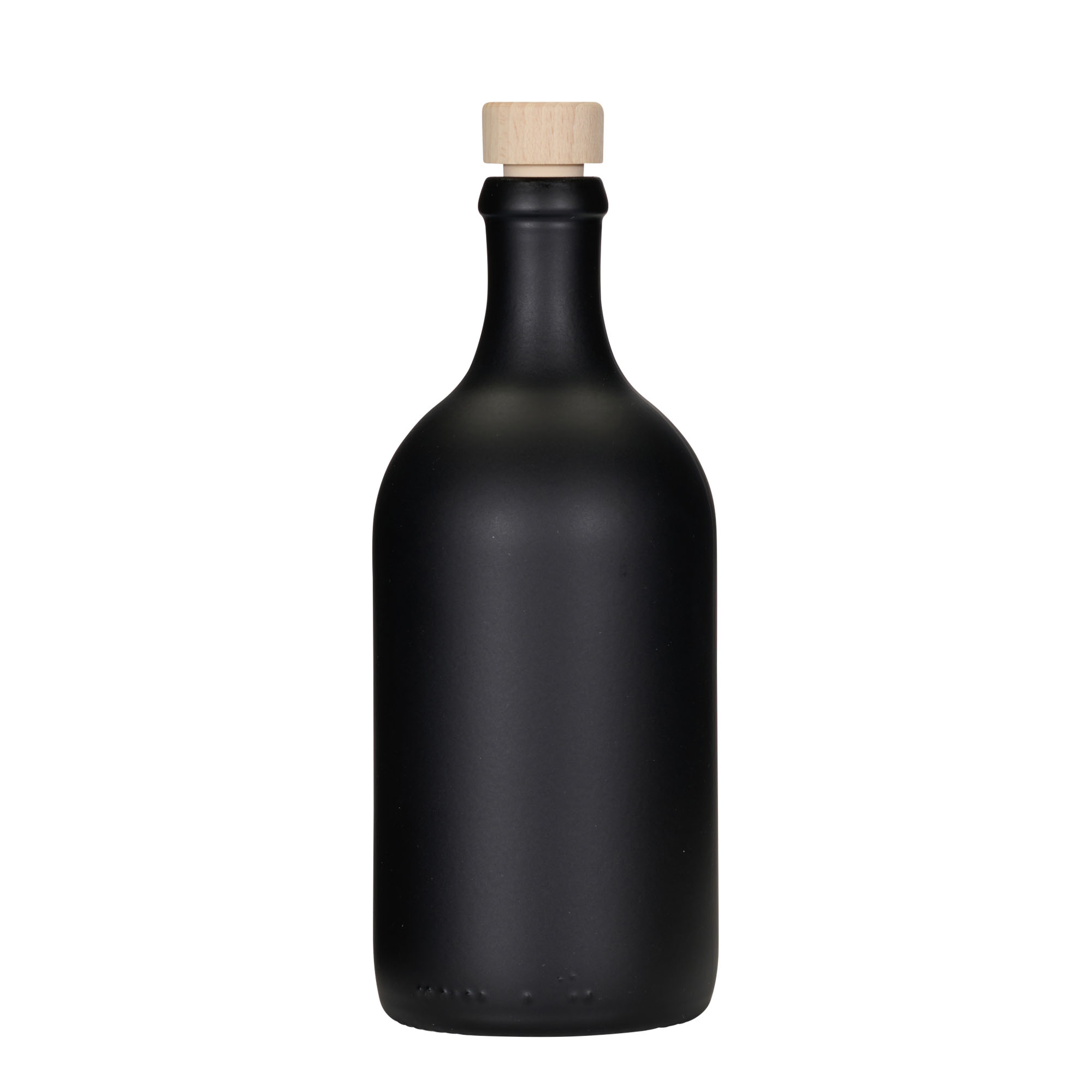 500 ml glassflaske 'Ginevra Leggera', svart, åpning: kork