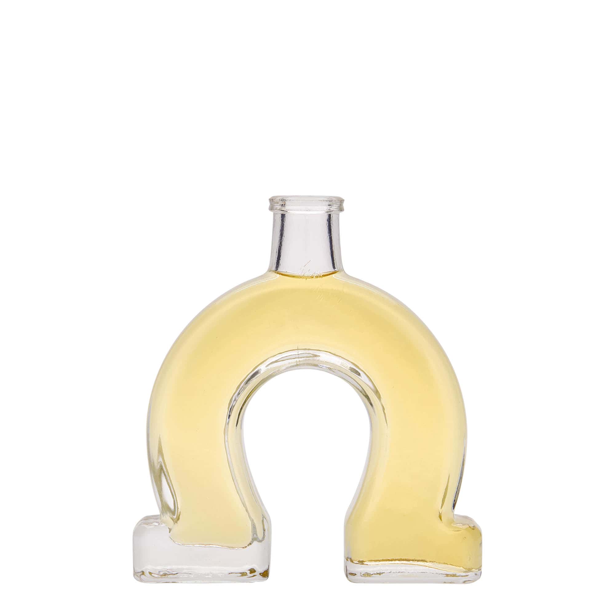 100 ml glassflaske 'Hestesko', åpning: kork