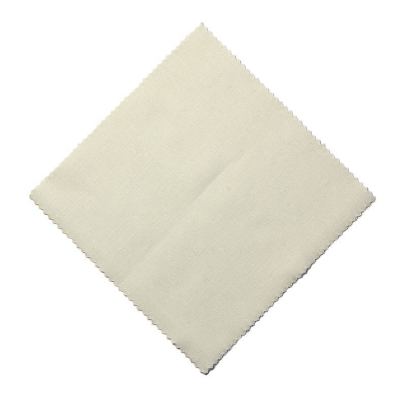 Stoffhette 15x15, kvadratisk, tekstil, kremfarget, åpning:TO58-TO82