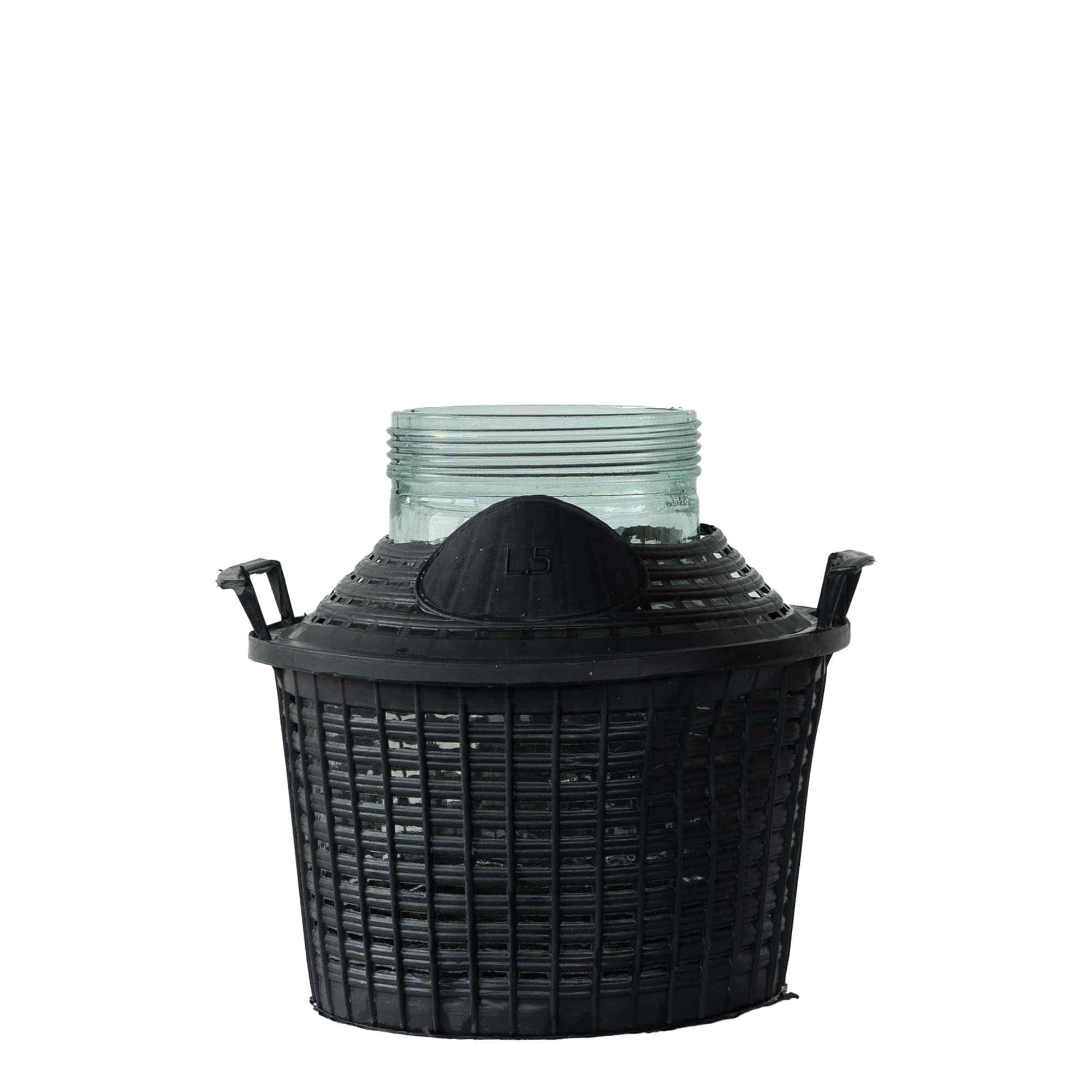 5 l ballongflaske med vid hals, glass, åpning: skrukork 5 l ballongflaske med vid hals, glass, åpning: skrukork