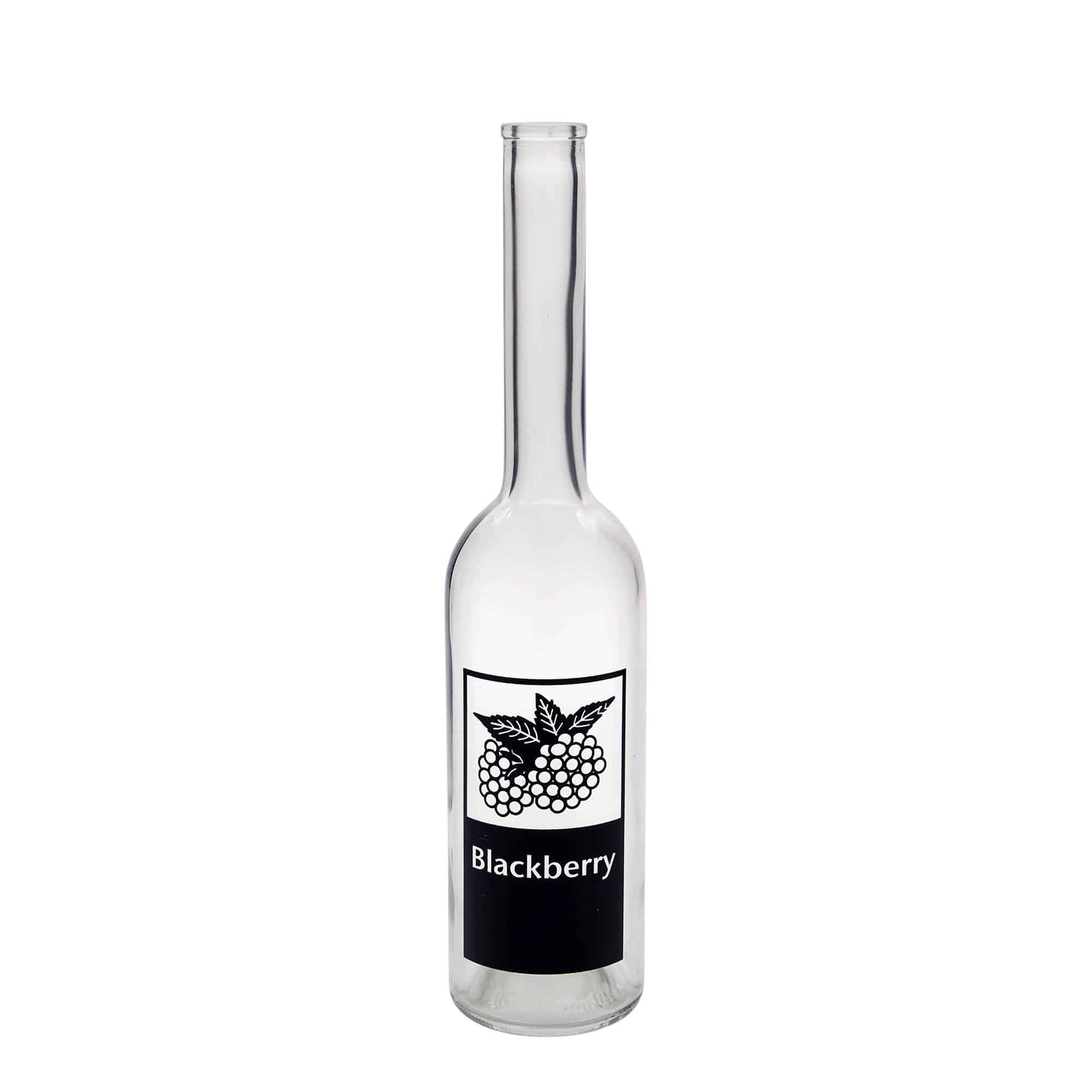 500 ml glassflaske "Opera", motiv: Blackberry, åpning: Kork 500 ml glassflaske "Opera", motiv: Blackberry, åpning: Kork