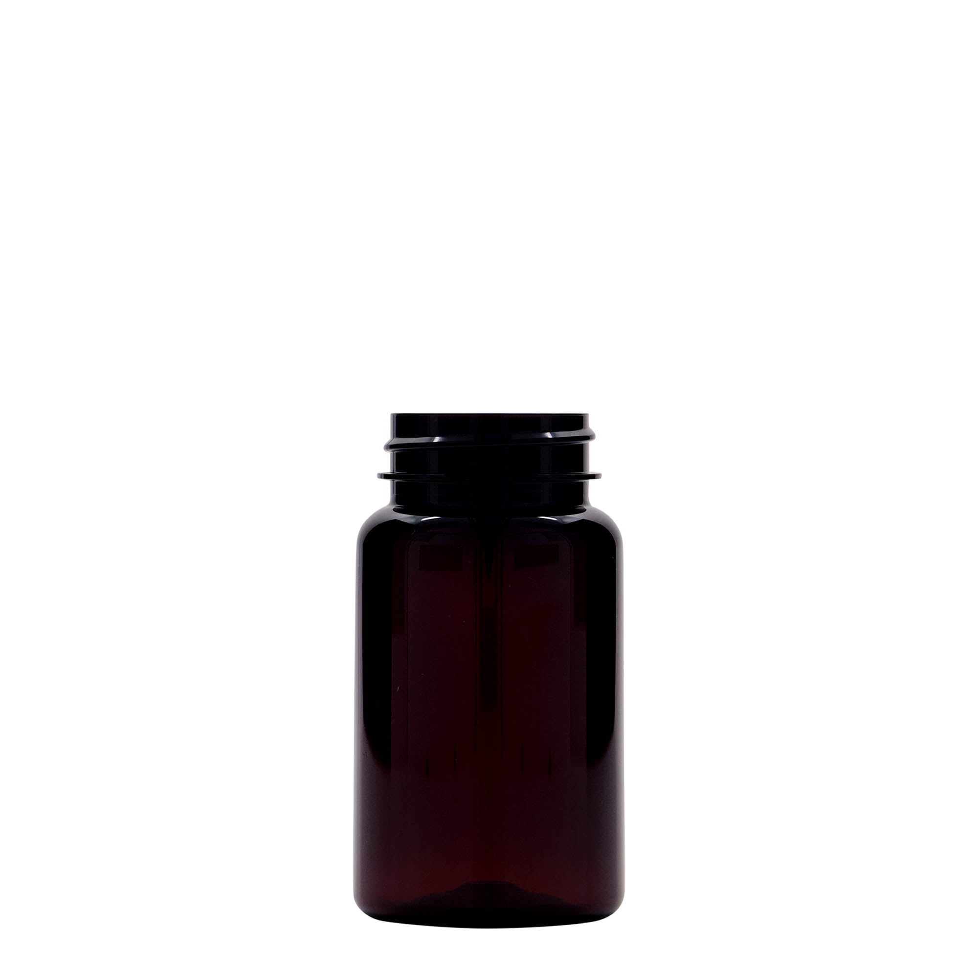 100 ml PET-beholder, plast, brun, åpning: 38/400 100 ml PET-beholder, plast, brun, åpning: 38/400