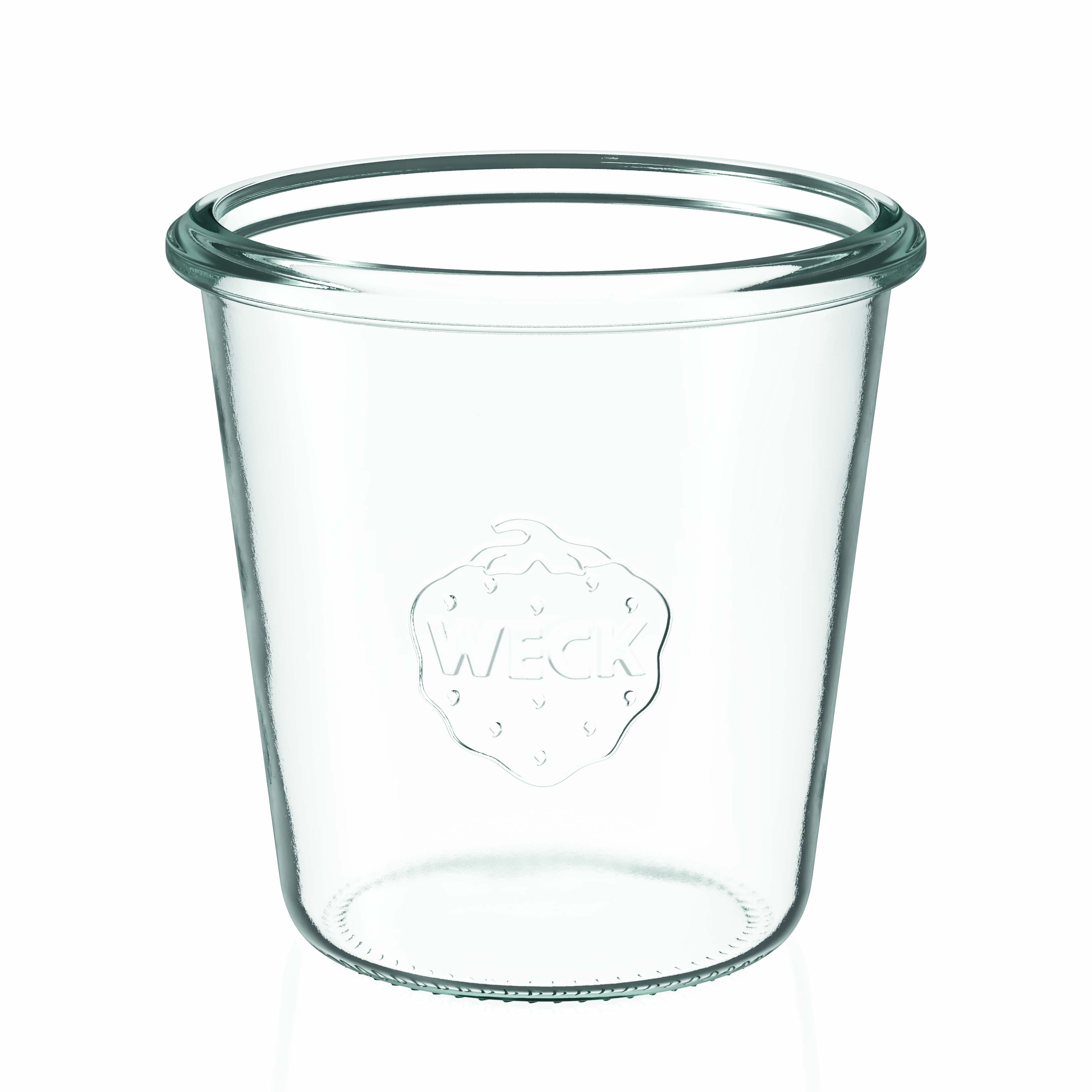 6x 290 ml høyt WECK-sylteglass av terrintype med glasslokk RR 80