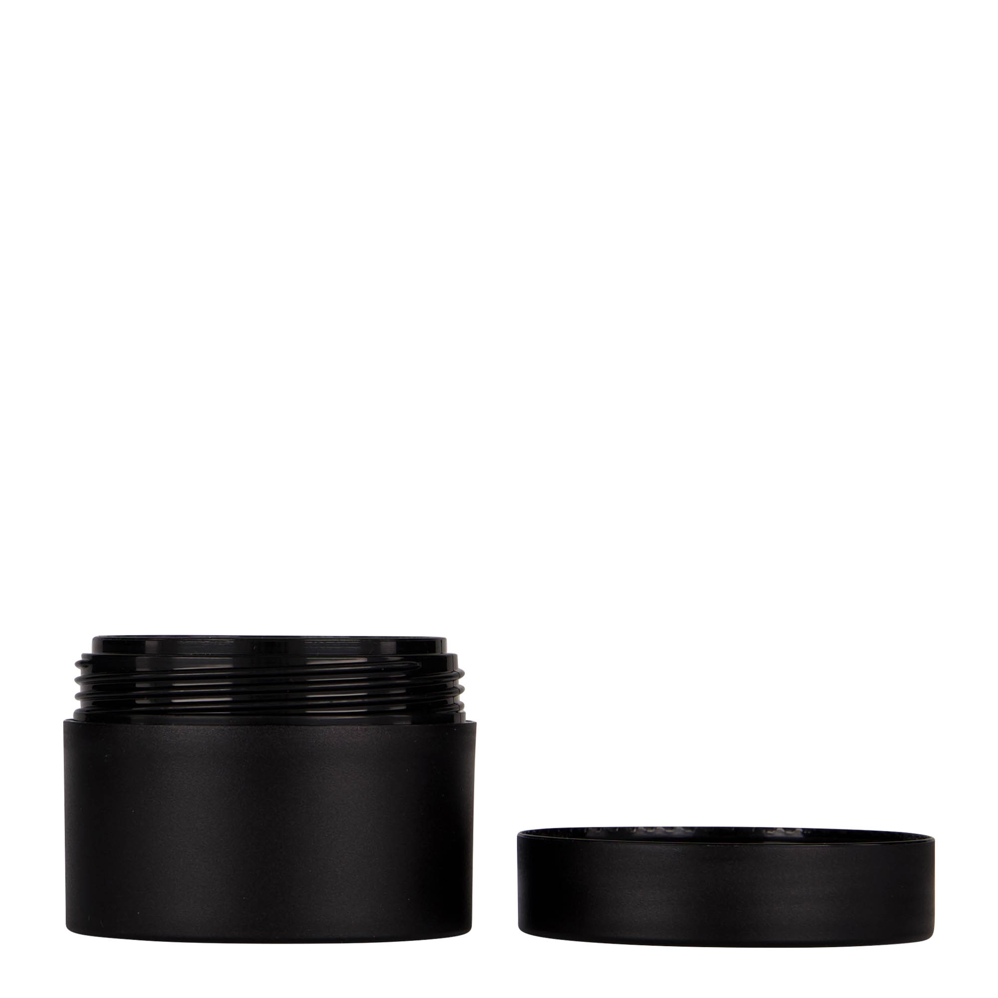 50 ml plastboks 'Antonella', PP, svart, åpning: skrukork