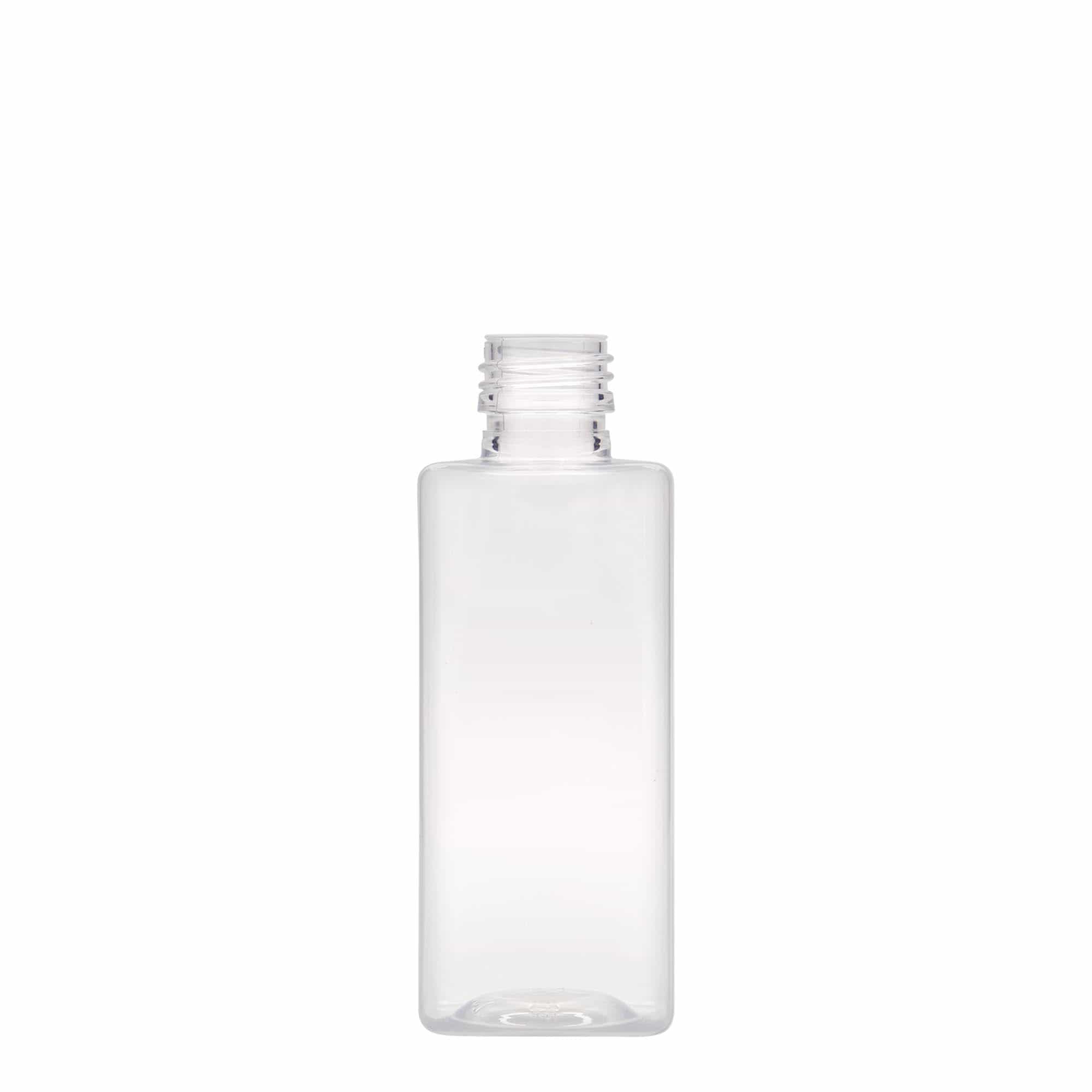 250 ml PET-flaske 'Karl', firkantet, plast, åpning: PP 28