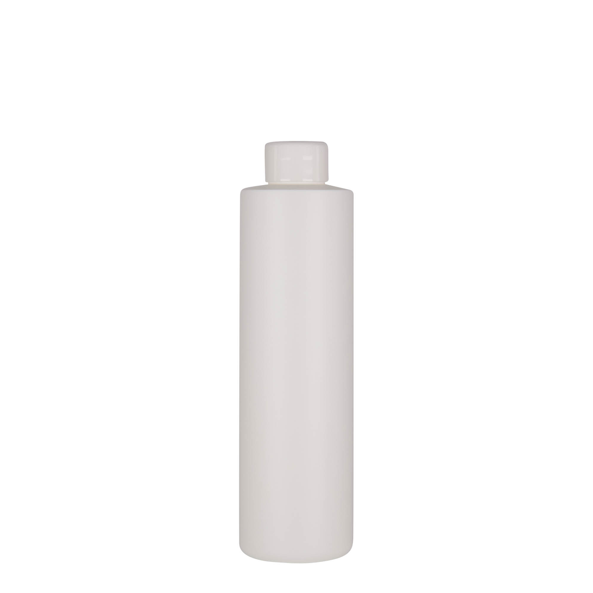 250 ml plastflaske 'Pipe', grønn HDPE, hvit, åpning: 24/410
