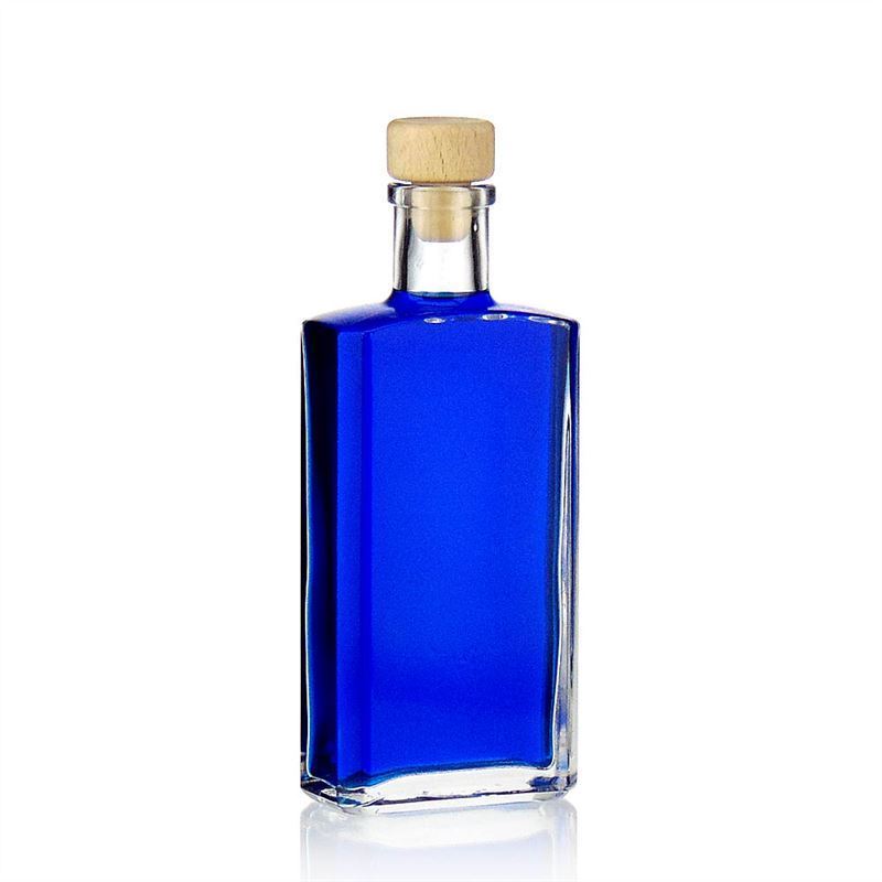 200 ml glassflaske 'Shiny', rektangulær, åpning: kork 200 ml glassflaske 'Shiny', rektangulær, åpning: kork