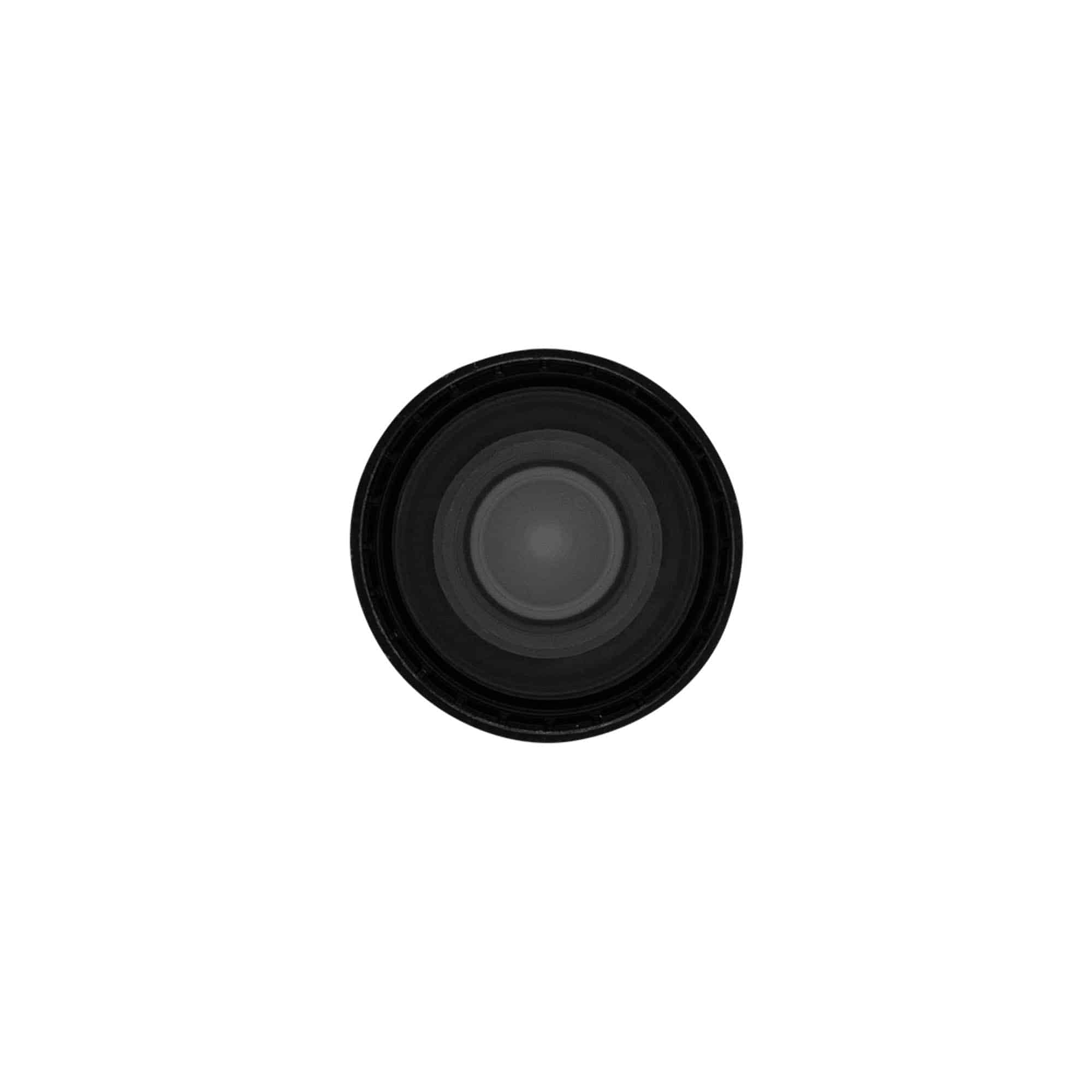 DOP-originalitets-lokk med flaskeheller, PE-plast, svart
