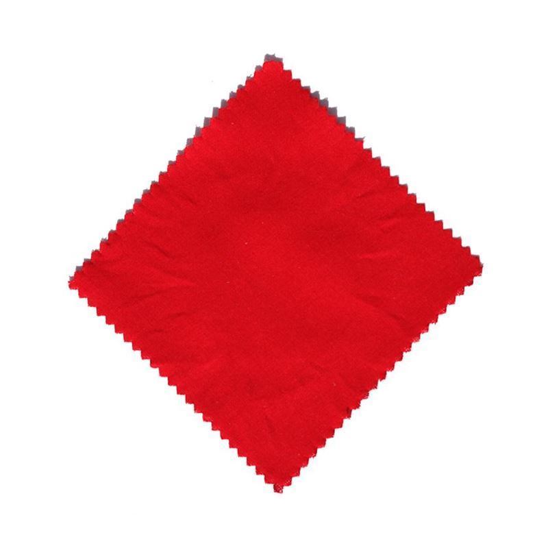Stoffhette 15x15, kvadratisk, tekstil, rød, åpning: TO58-TO82