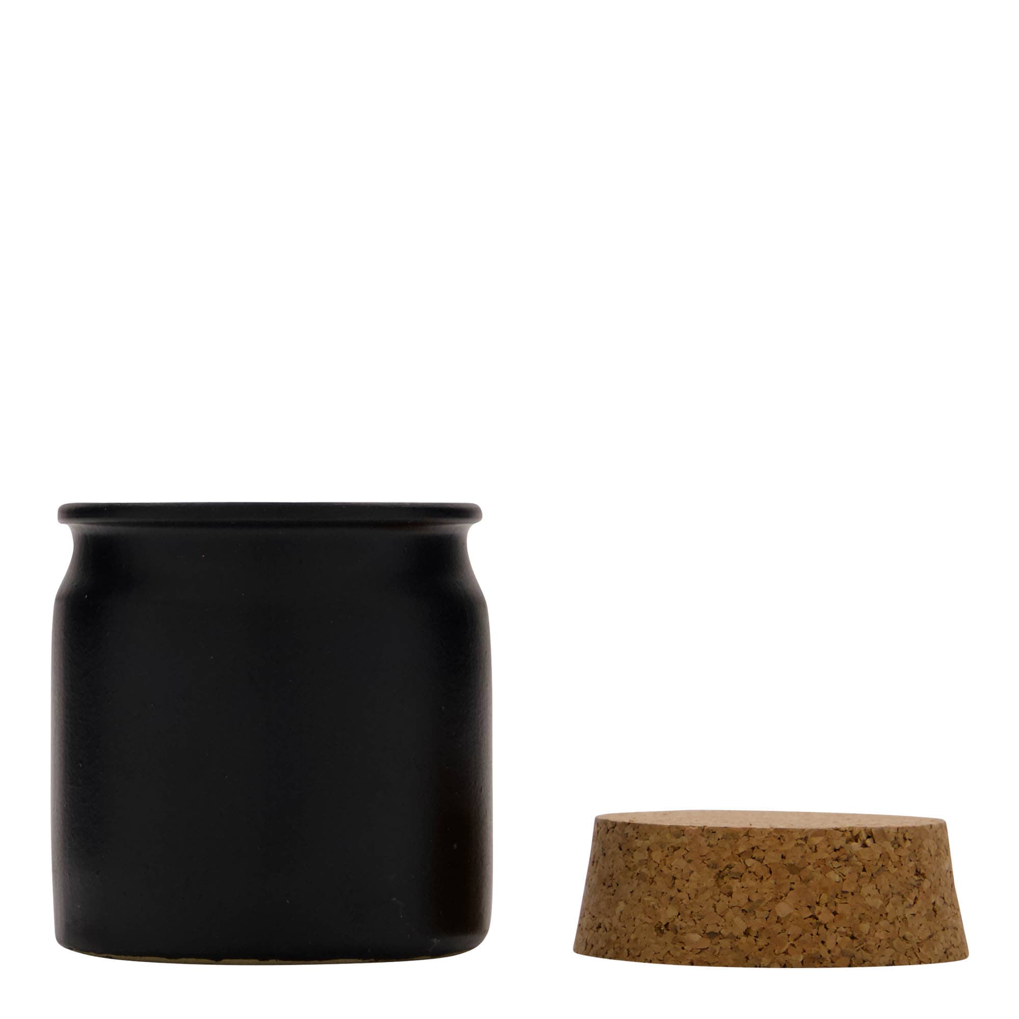 160 ml steingodsurne, keramikk, svart, åpning: kork