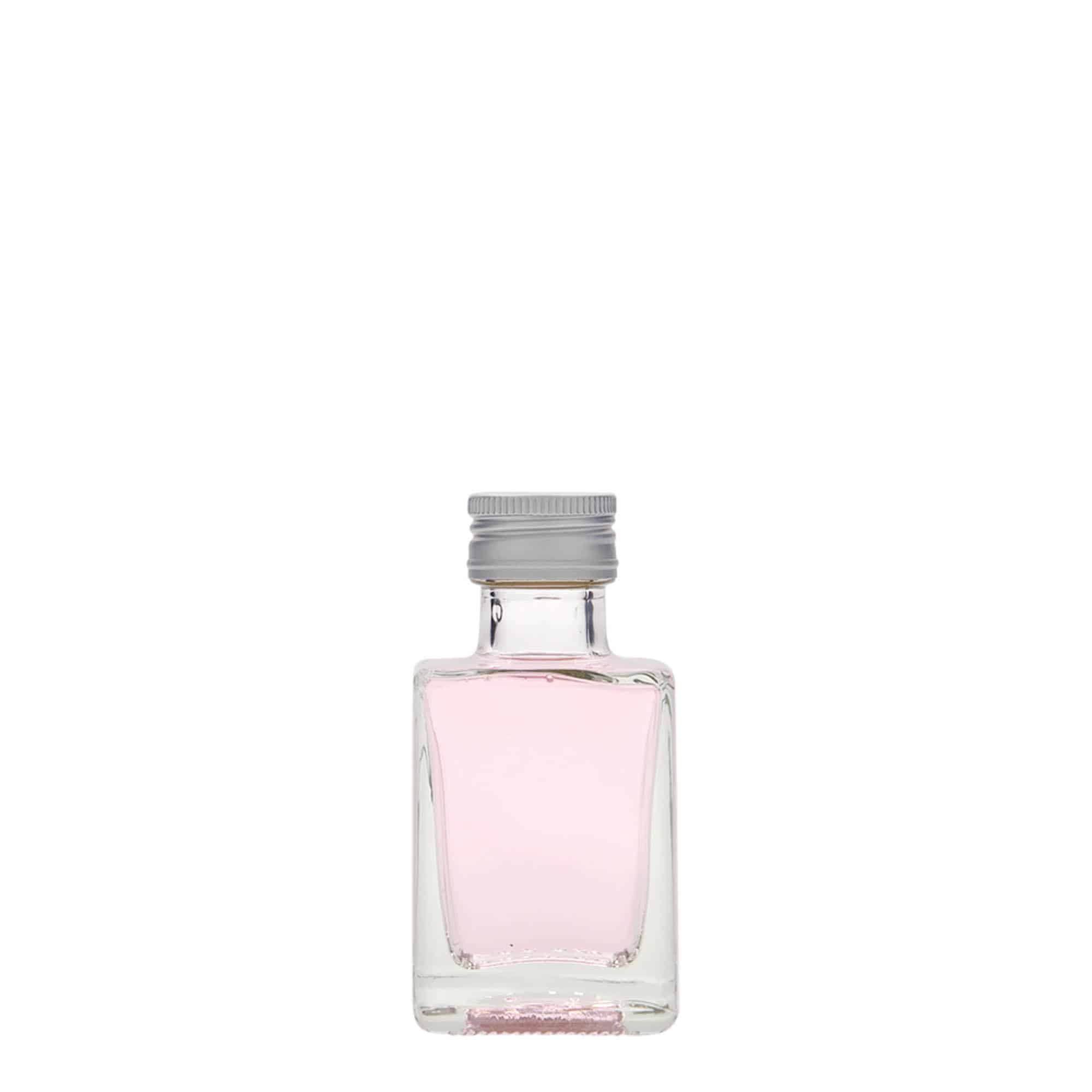 50 ml glassflaske "Cube", kvadratisk, åpning: PP 24