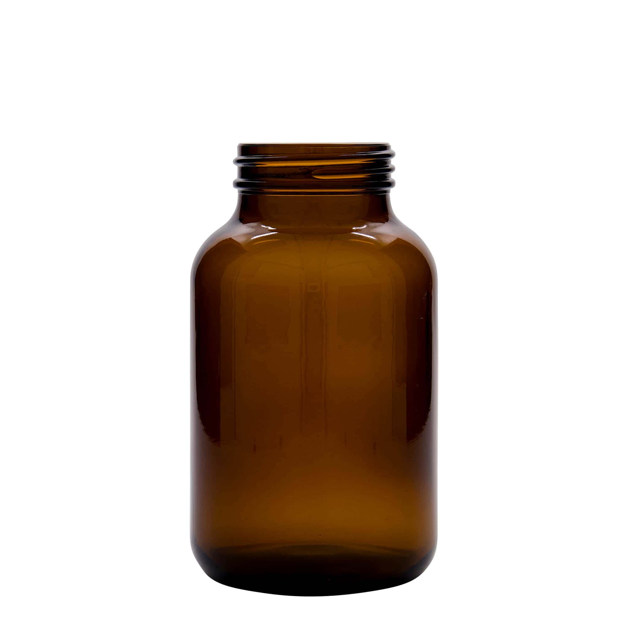 1000 ml vidhalset glass, brun, åpning: DIN 68