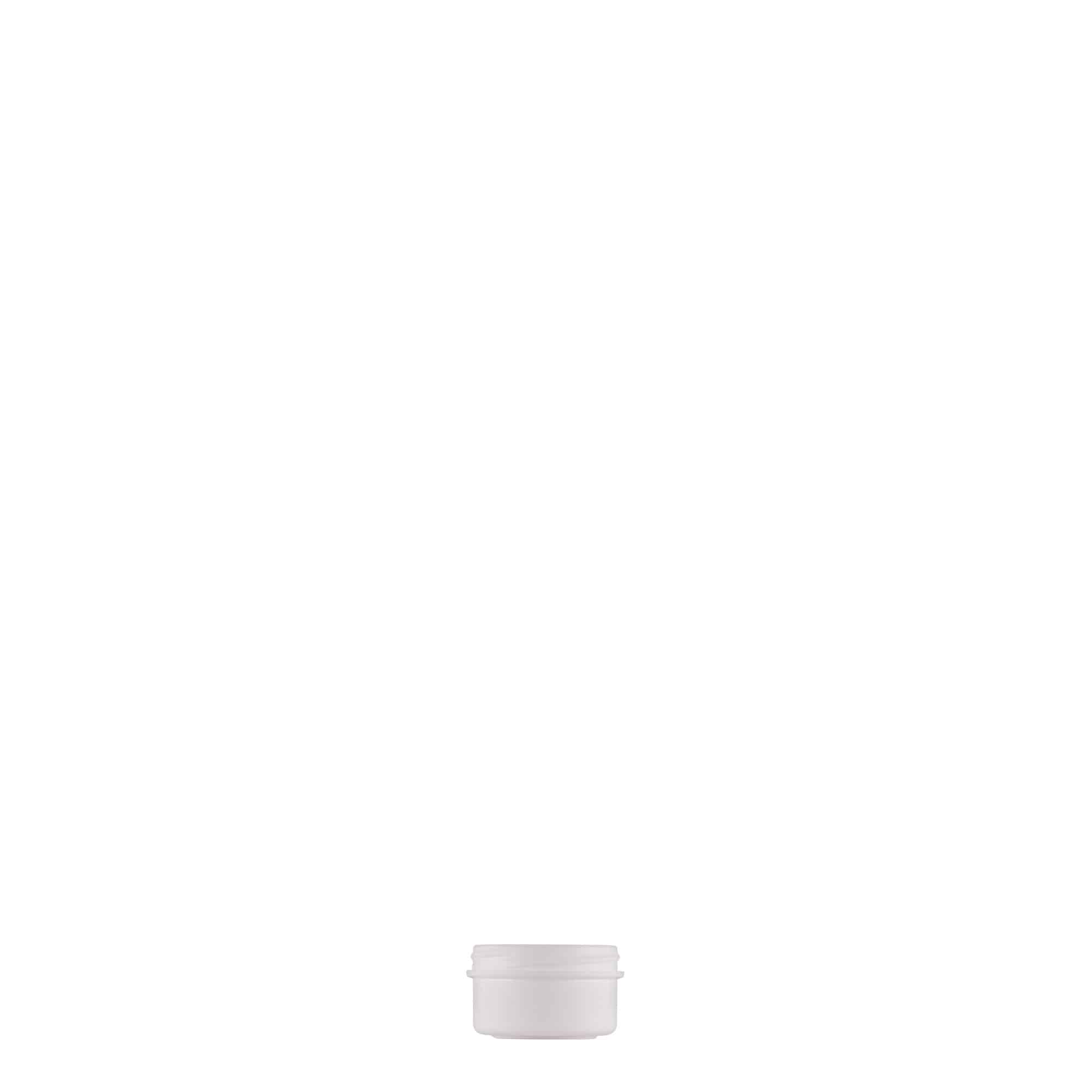 6 ml plastboks "White Line", PP, hvit, åpning: Skrulokk 6 ml plastboks "White Line", PP, hvit, åpning: Skrulokk