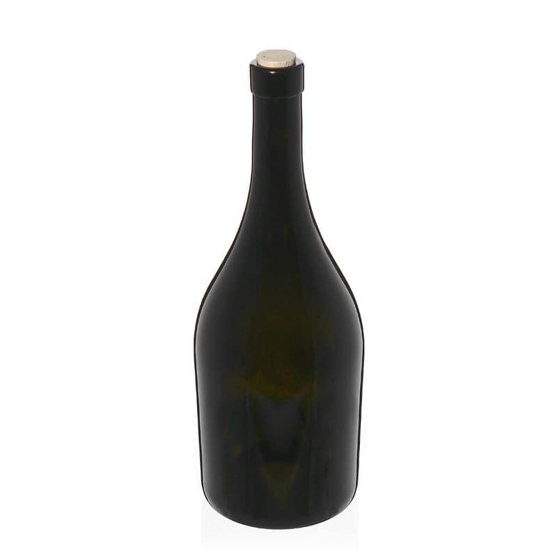 750 ml vinflaske "Exclusive", antikkgrønn, åpning: Kork