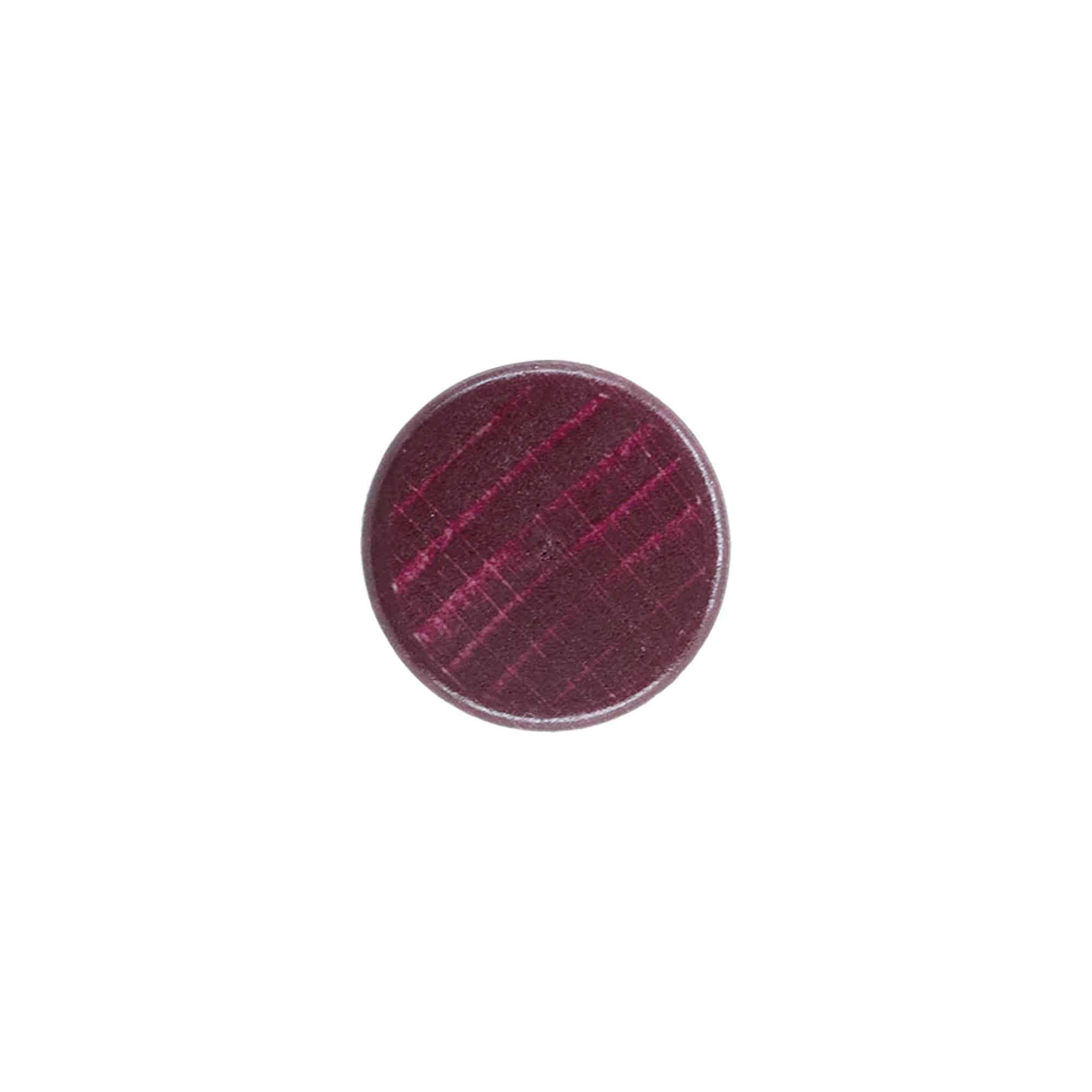 Håndtakskork 19 mm, tre/plast, bordeauxrød, for munningsåpning: kork