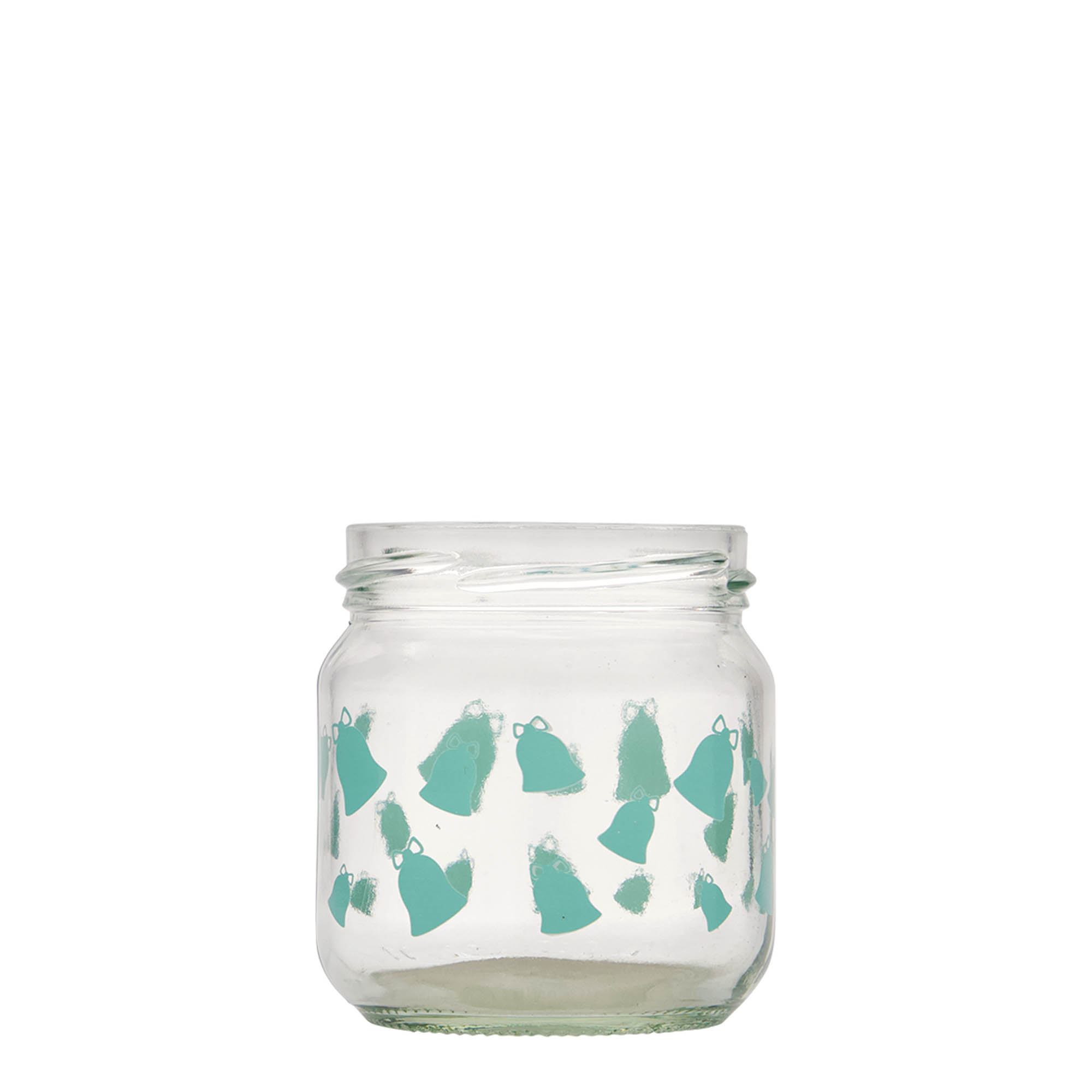 212 ml rundt glass, motiv: Kling, bjelle, åpning: twist-off (TO 66) 212 ml rundt glass, motiv: Kling, bjelle, åpning: twist-off (TO 66)