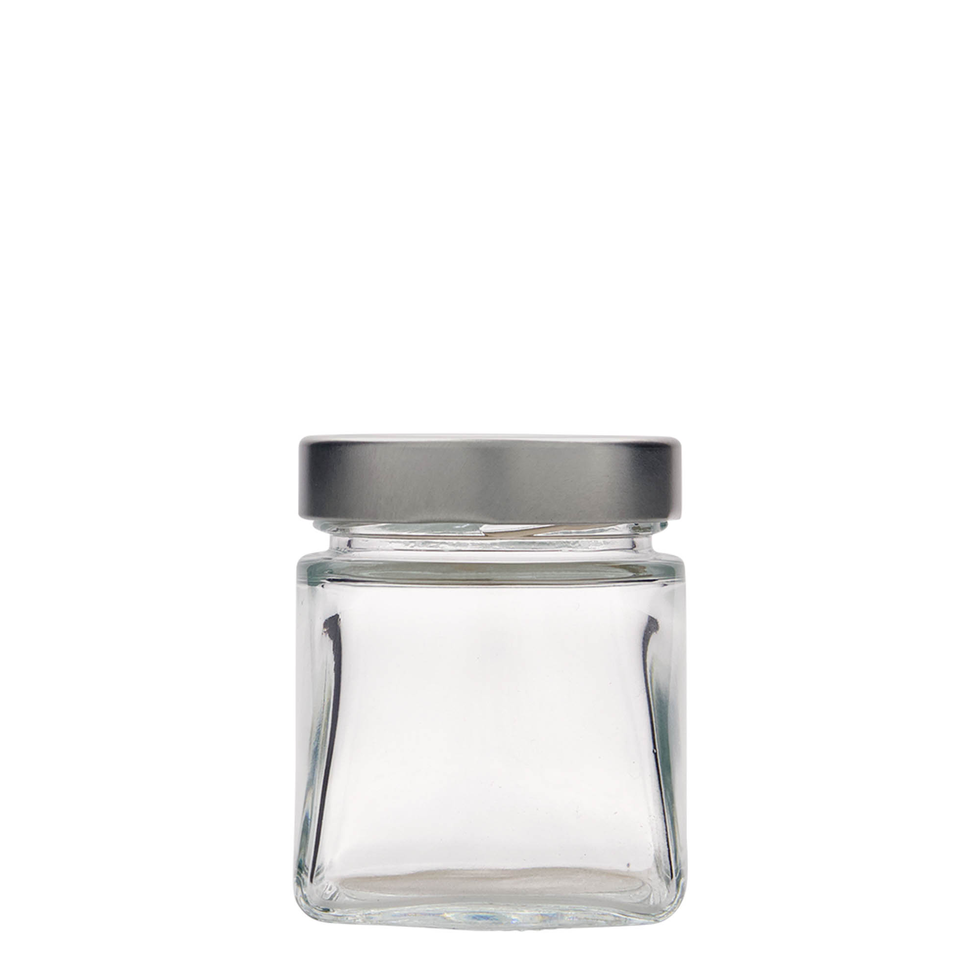 212 ml firkantet glass 'Luxor', åpning: Deept-Twist-Off (DTO 63)