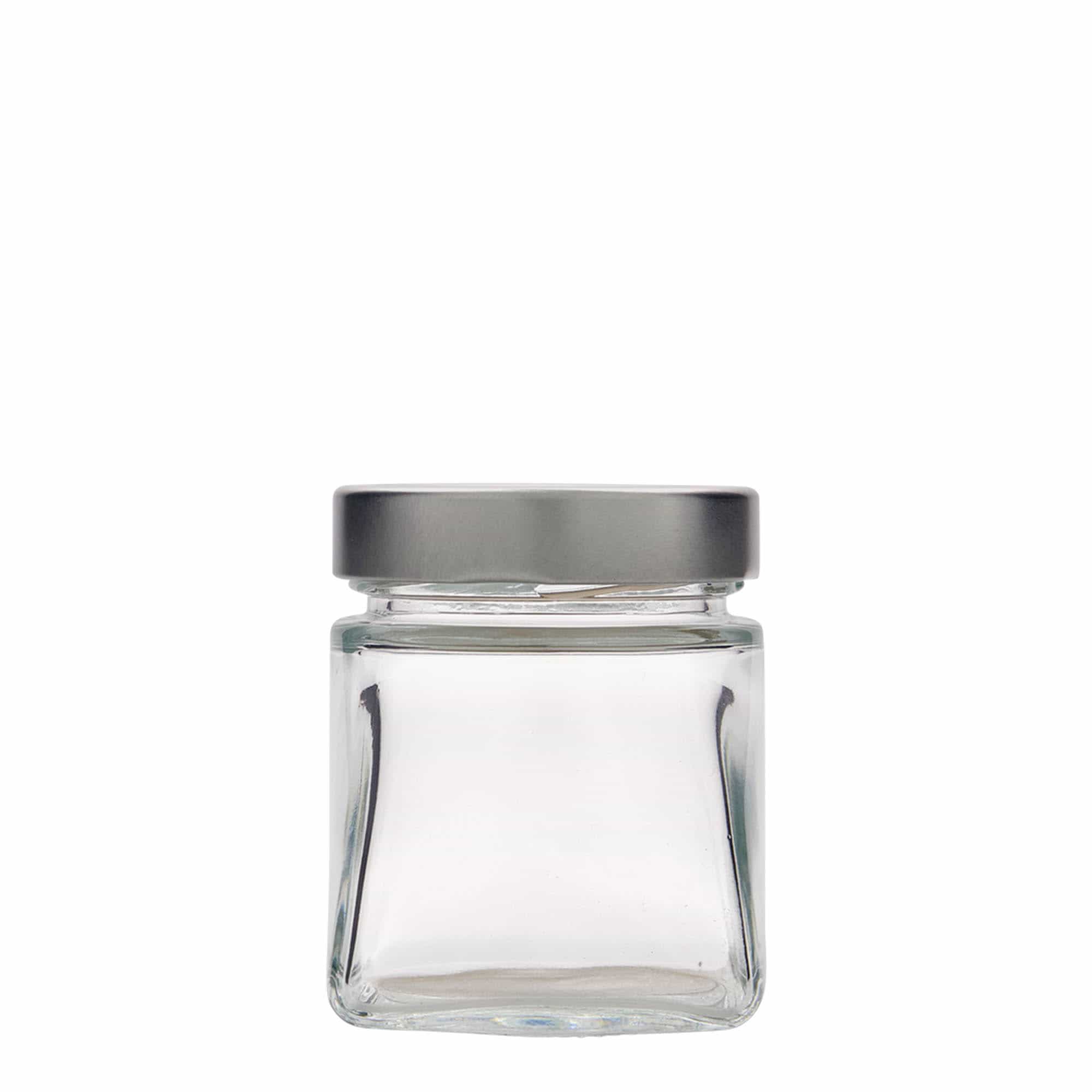 212 ml firkantet glass 'Luxor', åpning: Deept-Twist-Off (DTO 63)