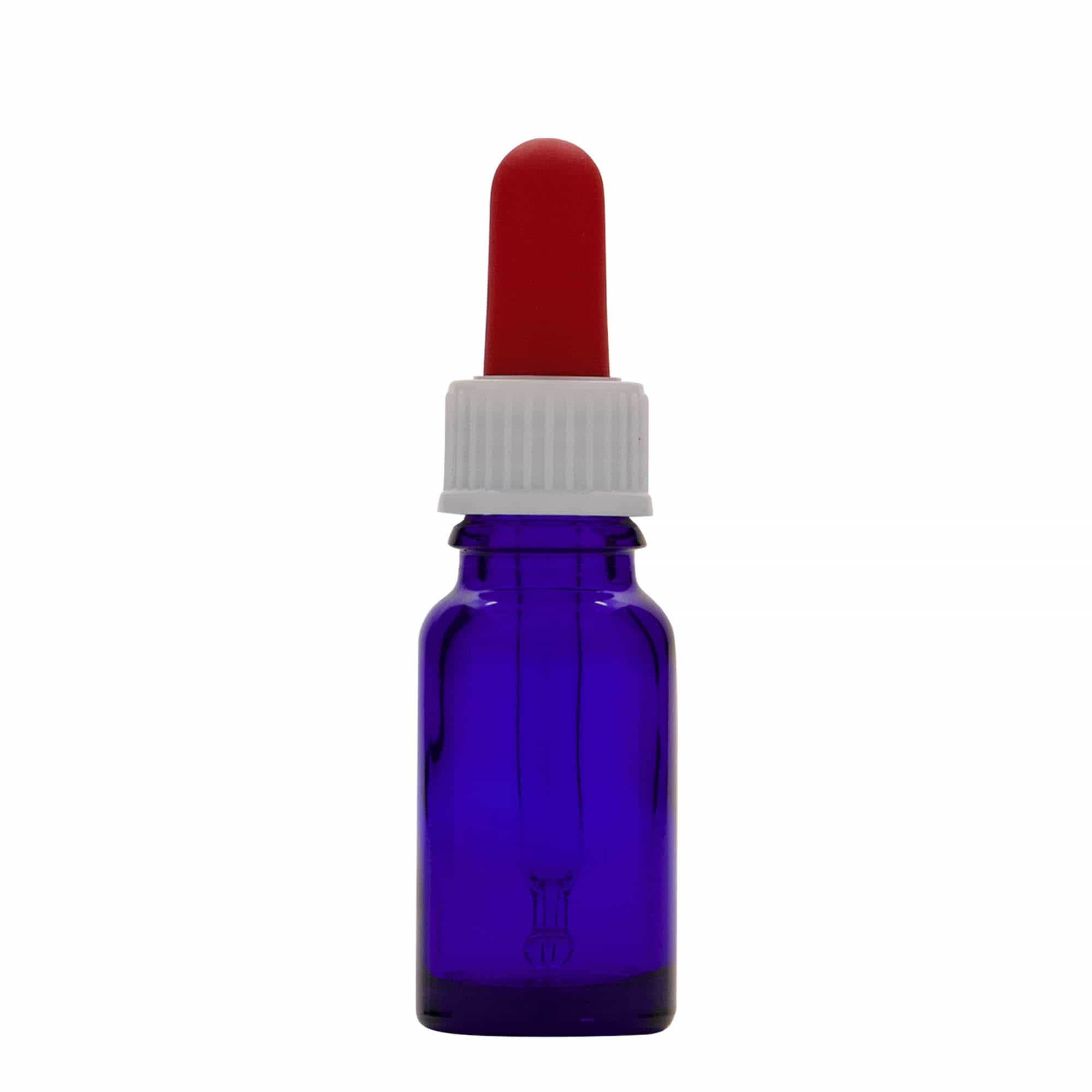 10 ml pipetteflaske medisin, glass, kongeblå-rød, åpning: DIN 18