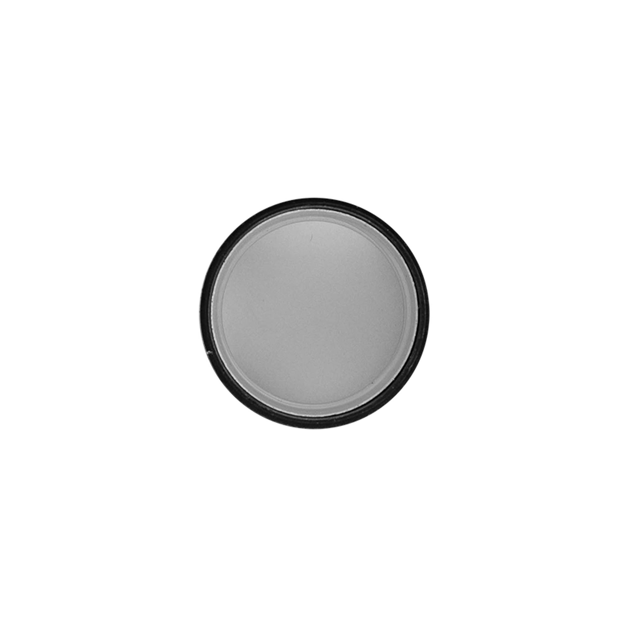Skrukork, metall-plast, sølv, for åpning: PP 28