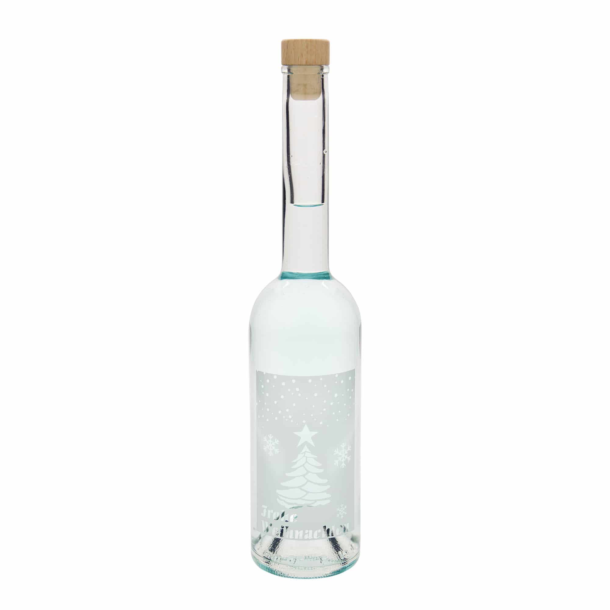 500 ml glassflaske 'Opera', motiv: Hvite jul, åpning: kork