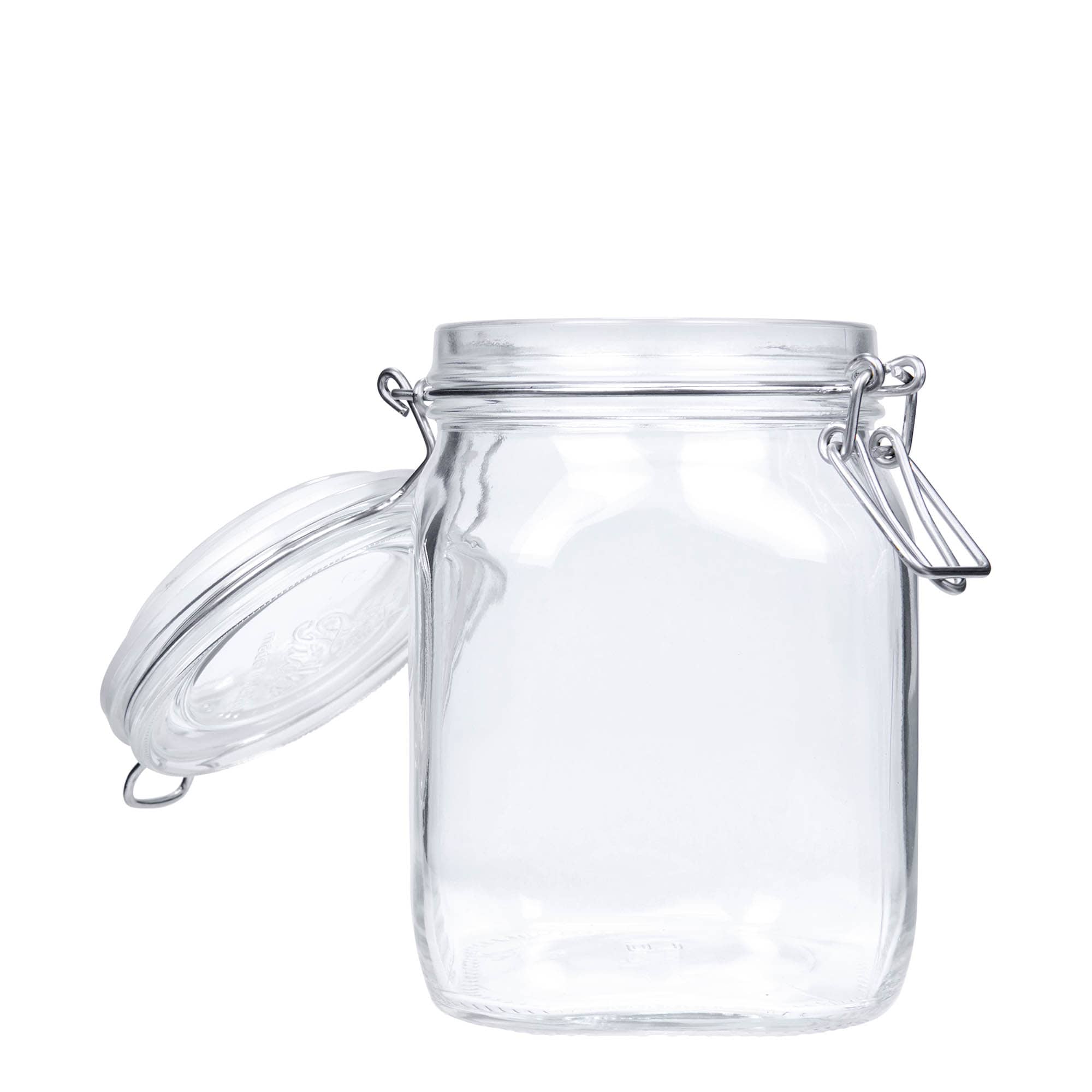1.000 ml trådspenneglass 'Fido', firkantet, åpning: trådspenne-lukking 1.000 ml trådspenneglass 'Fido', firkantet, åpning: trådspenne-lukking