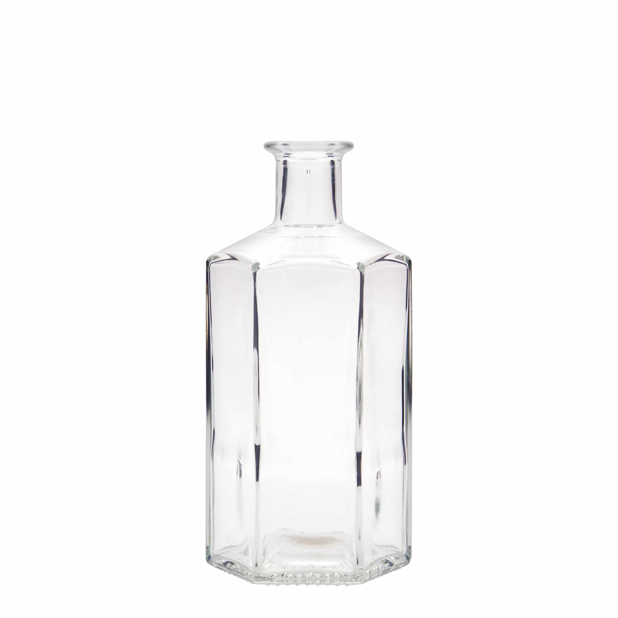 500 ml apotekerglassflaske "Jimmy", sekskantet, åpning: Kork 500 ml apotekerglassflaske "Jimmy", sekskantet, åpning: Kork
