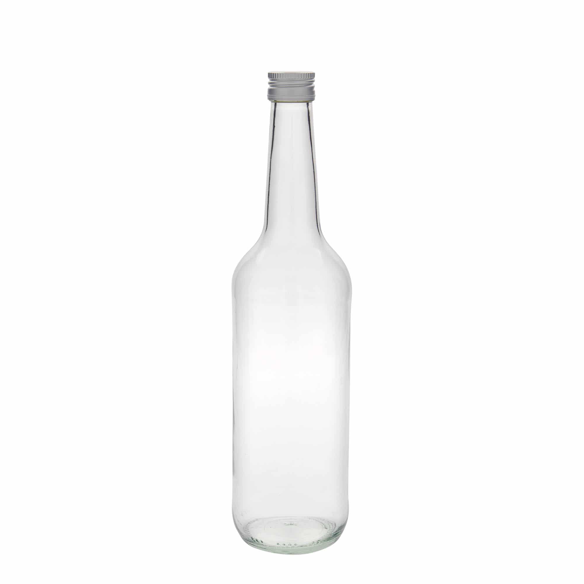 700 ml glassflaske rett hals, åpning: PP 28