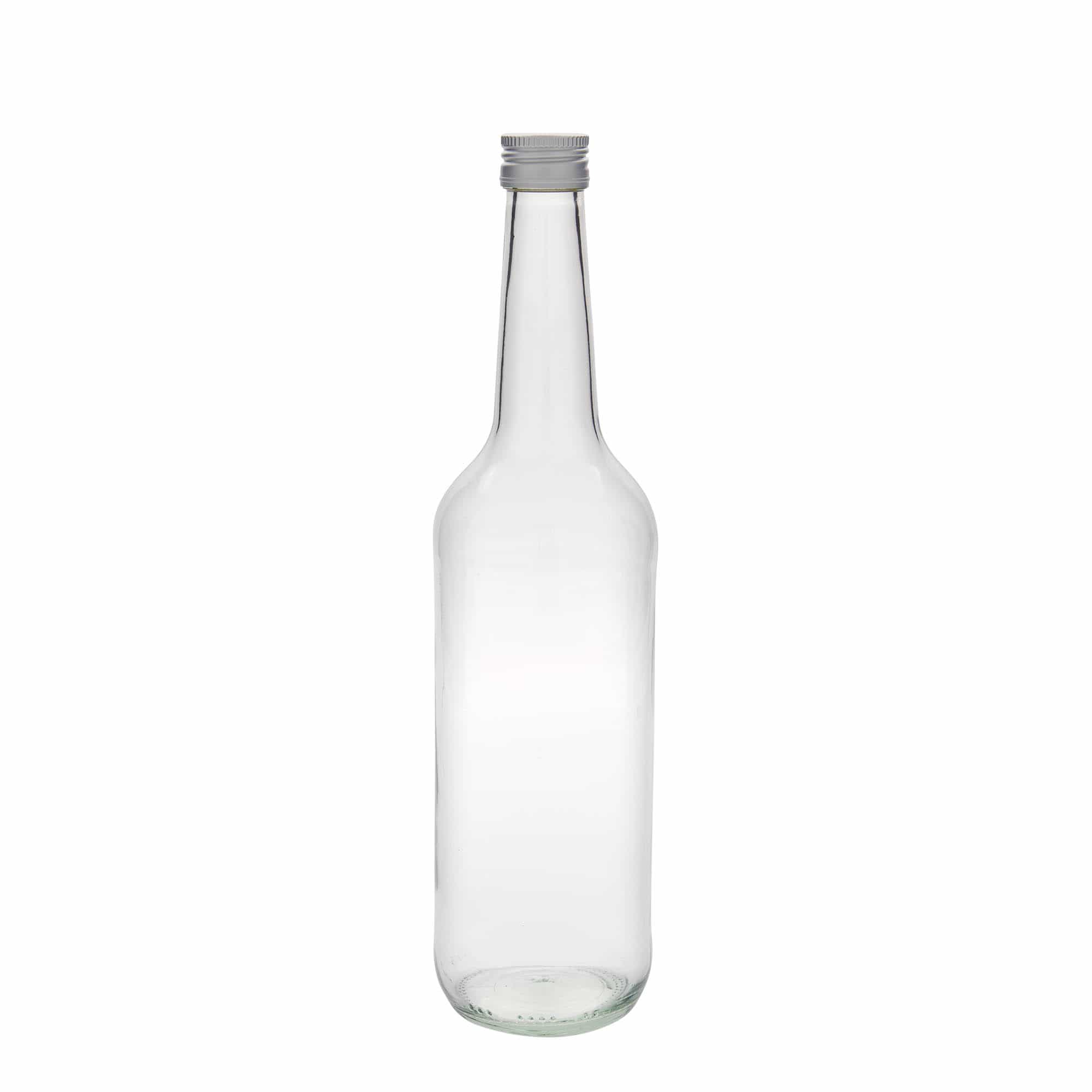 700 ml glassflaske med rett hals, åpning: PP 28