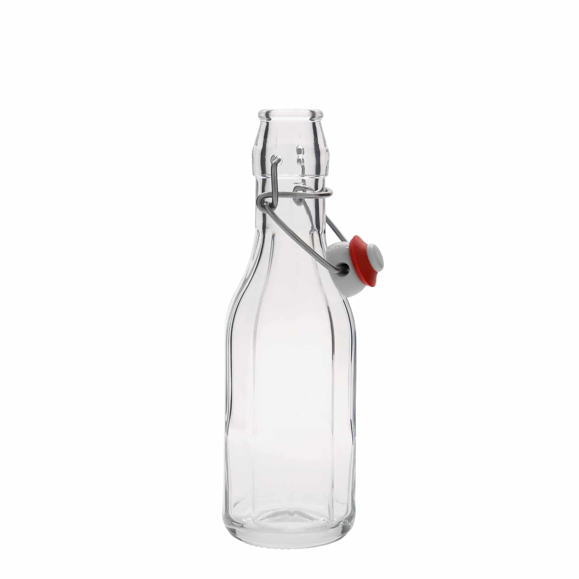 250 ml glassflaske 'Bravo', ti-kantet, åpning: klemmeflaskeåpning 250 ml glassflaske 'Bravo', ti-kantet, åpning: klemmeflaskeåpning