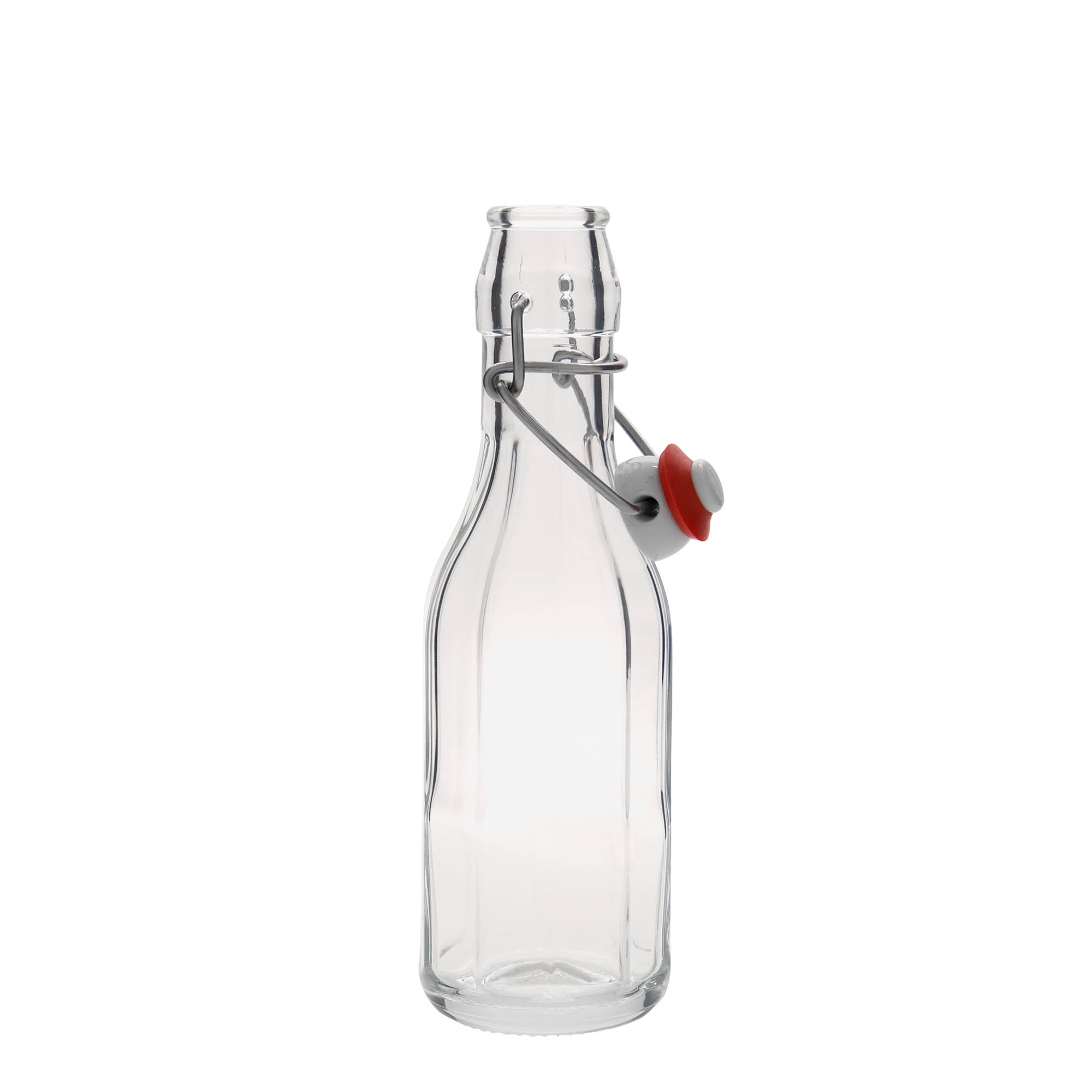 250 ml glassflaske 'Bravo', ti-kantet, åpning: klemmeflaskeåpning 250 ml glassflaske 'Bravo', ti-kantet, åpning: klemmeflaskeåpning