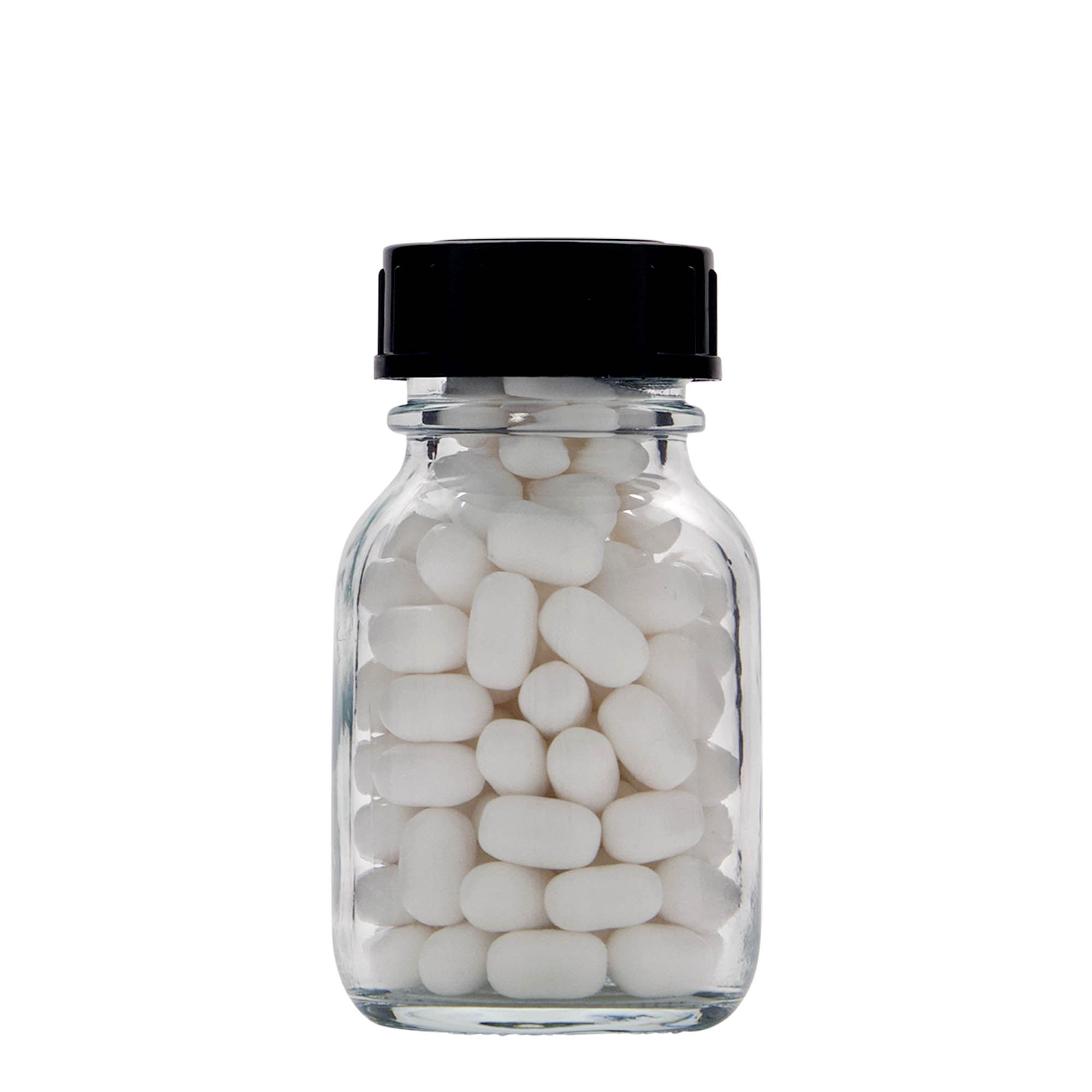 50 ml bredhalsglass, åpning: DIN 32 50 ml bredhalsglass, åpning: DIN 32
