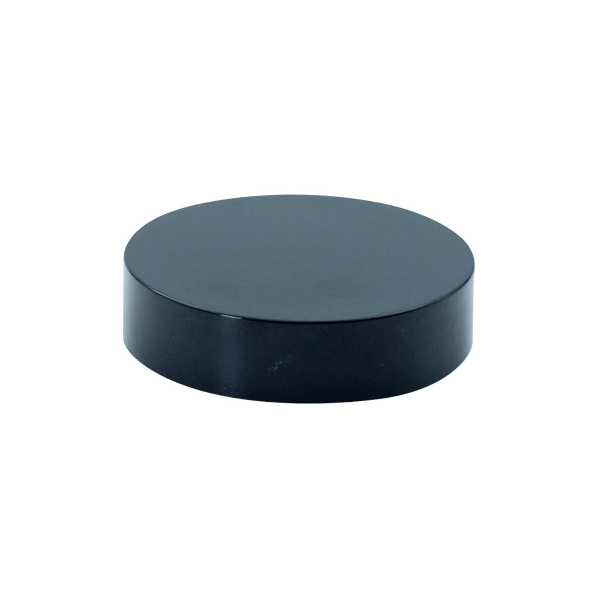Skrulokk for 60 ml "Brown Line", HPM-plast, svart