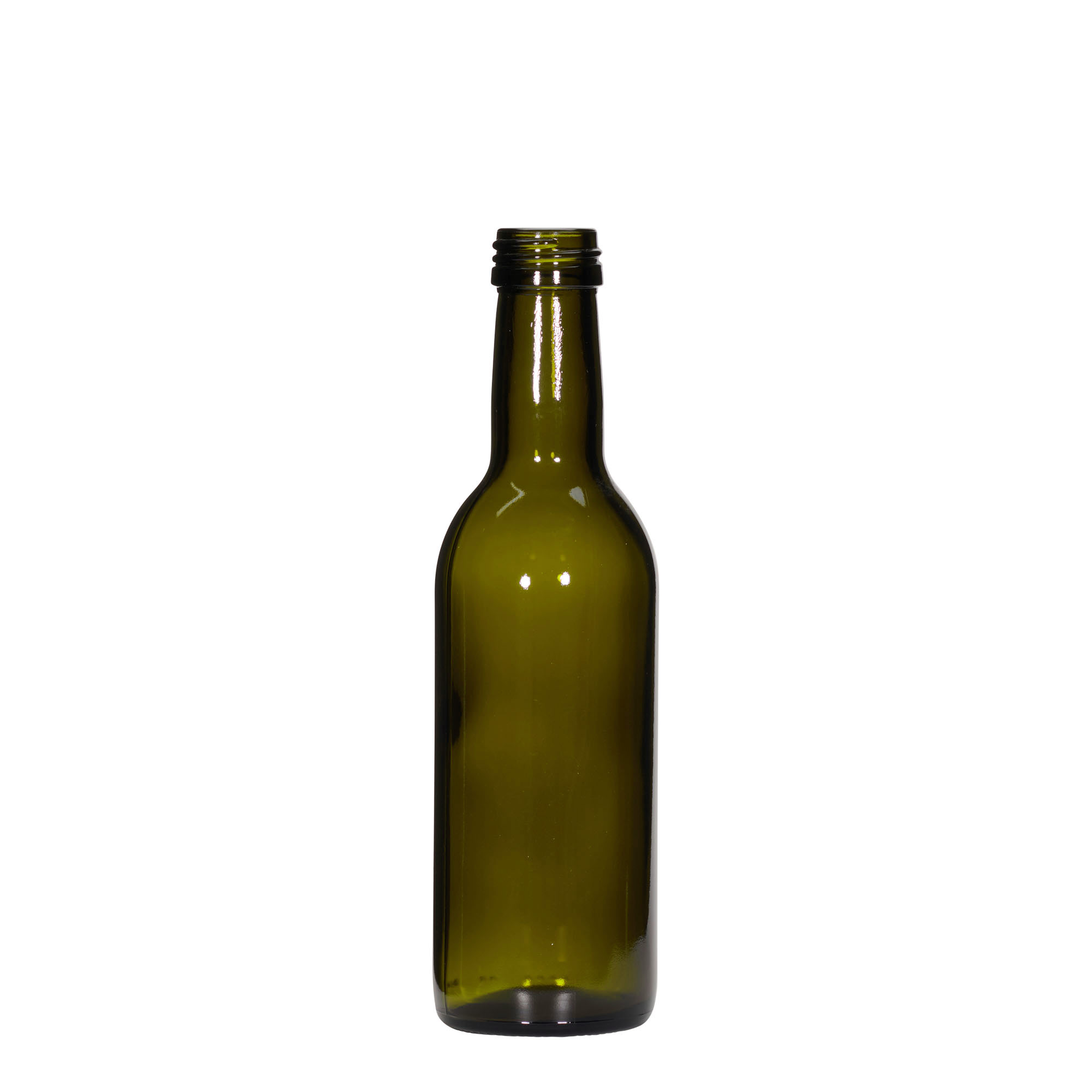 250 ml glassflaske 'Bordeaux', antikkgrønn, åpning: PP 28 250 ml glassflaske 'Bordeaux', antikkgrønn, åpning: PP 28