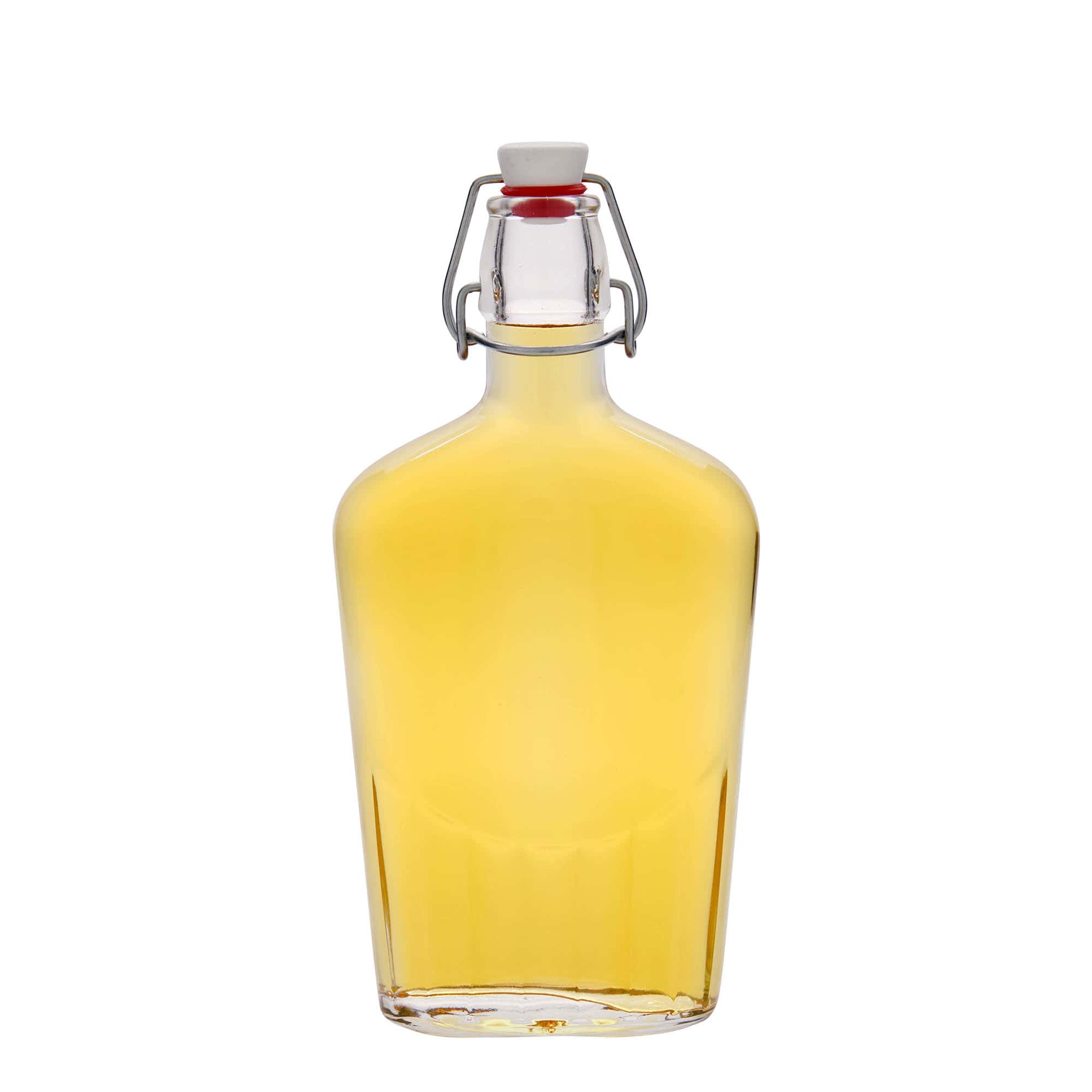 500 ml glassflaske "Fiaschetta", oval, åpning: Bøylelokk