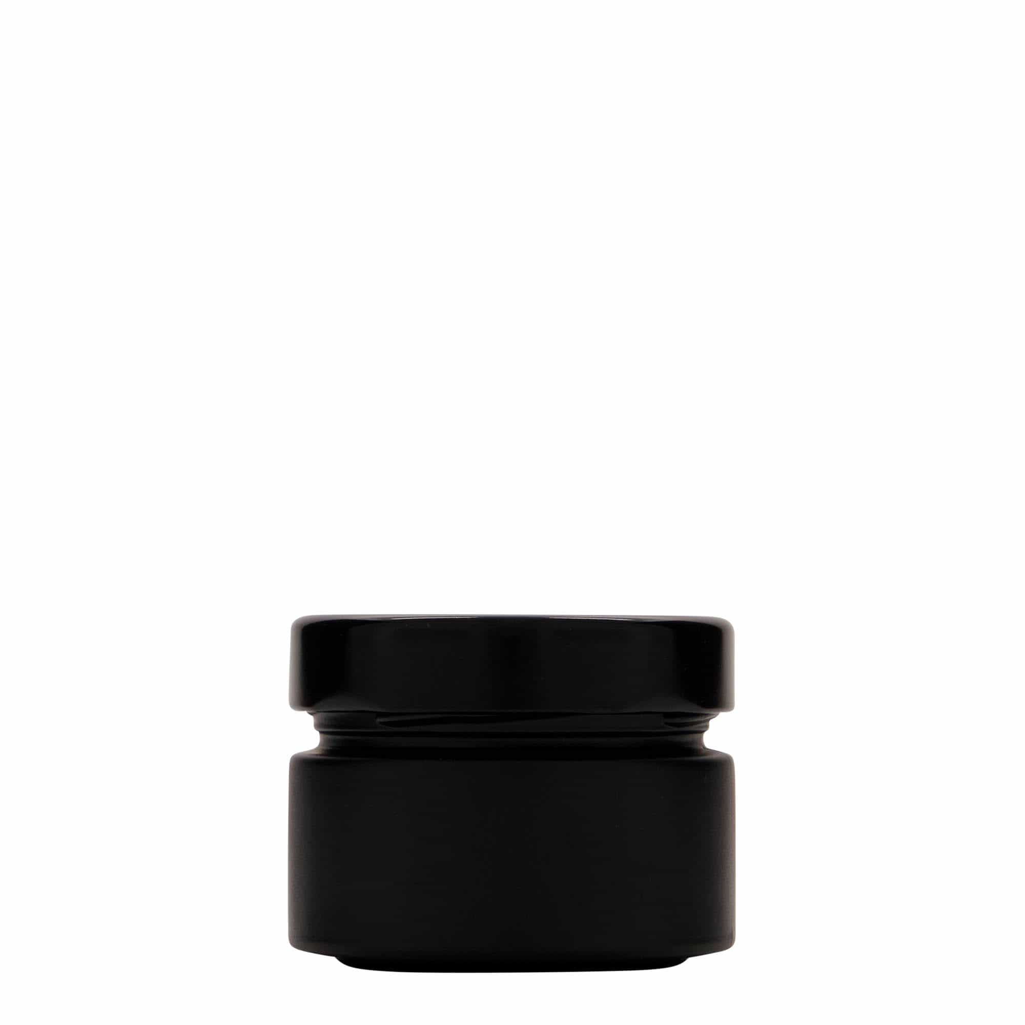130 ml rundt glass 'Aurora', svart, åpning: Deep-Twist-Off (DTO 66)