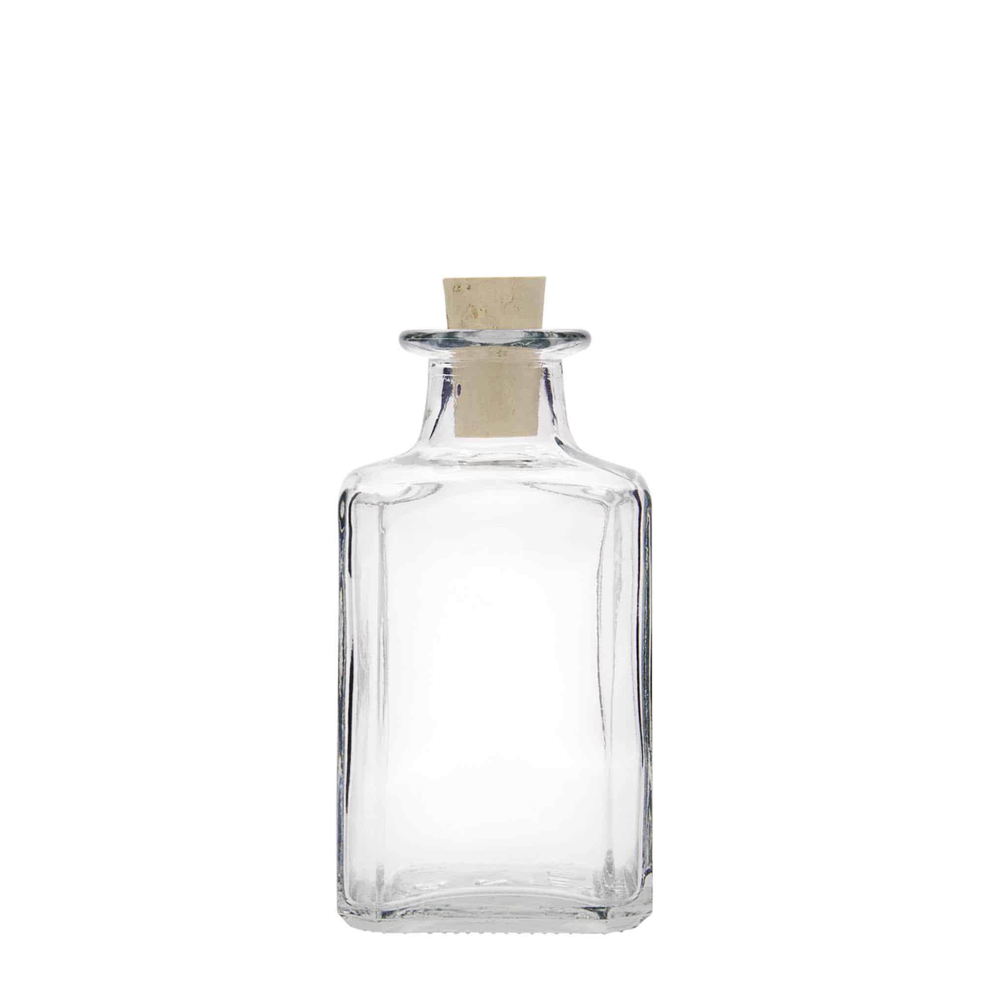 250 ml glassflaske "Torben", kvadratisk, åpning: Kork